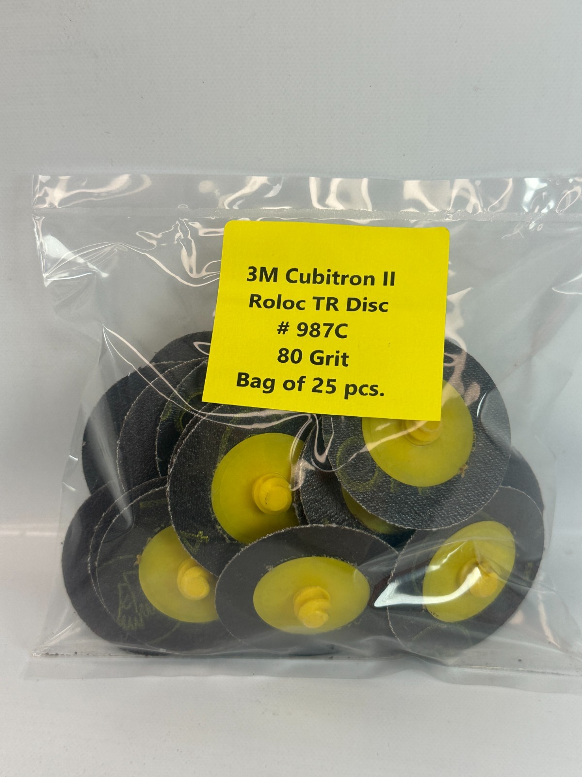 3M Cubitron II Roloc TR, Fibre Disc 987C, 80grit, 2 in. (lot of 25pcs)