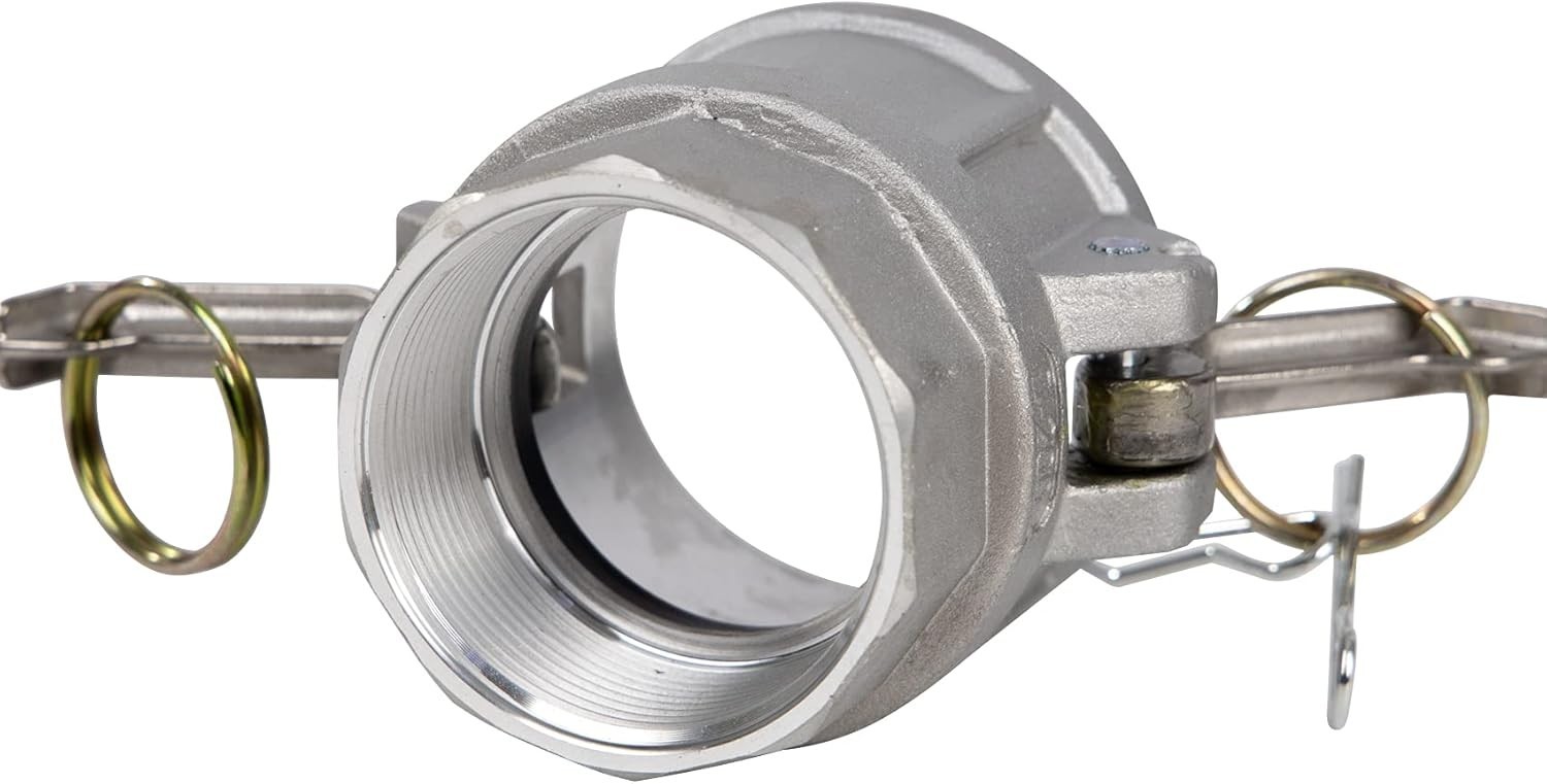2 Pack 2″ Aluminum Camlock Fitting Type D Female Coupler x Female NPT Cam Lock