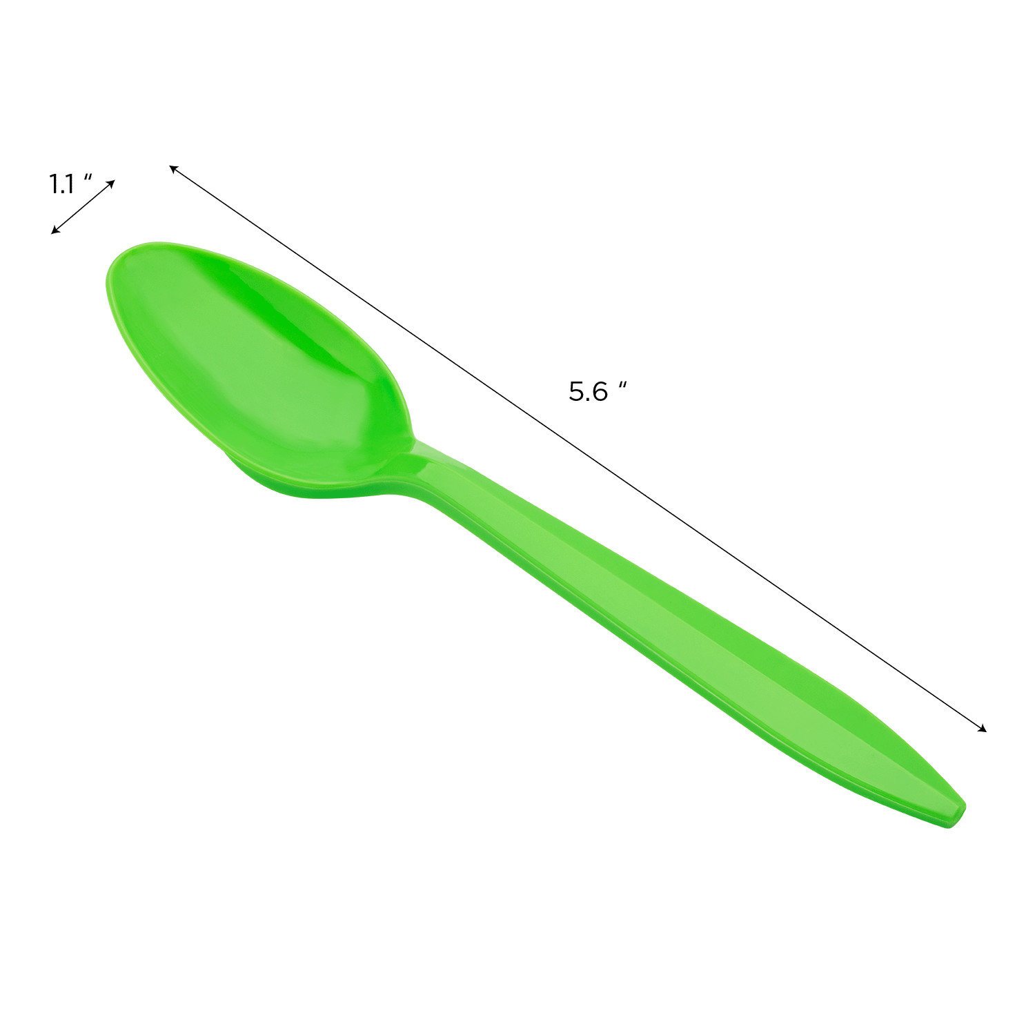 Karat PP Plastic Medium Weight Tea Spoons – Green – 1,000 ct, U2008 (Green)