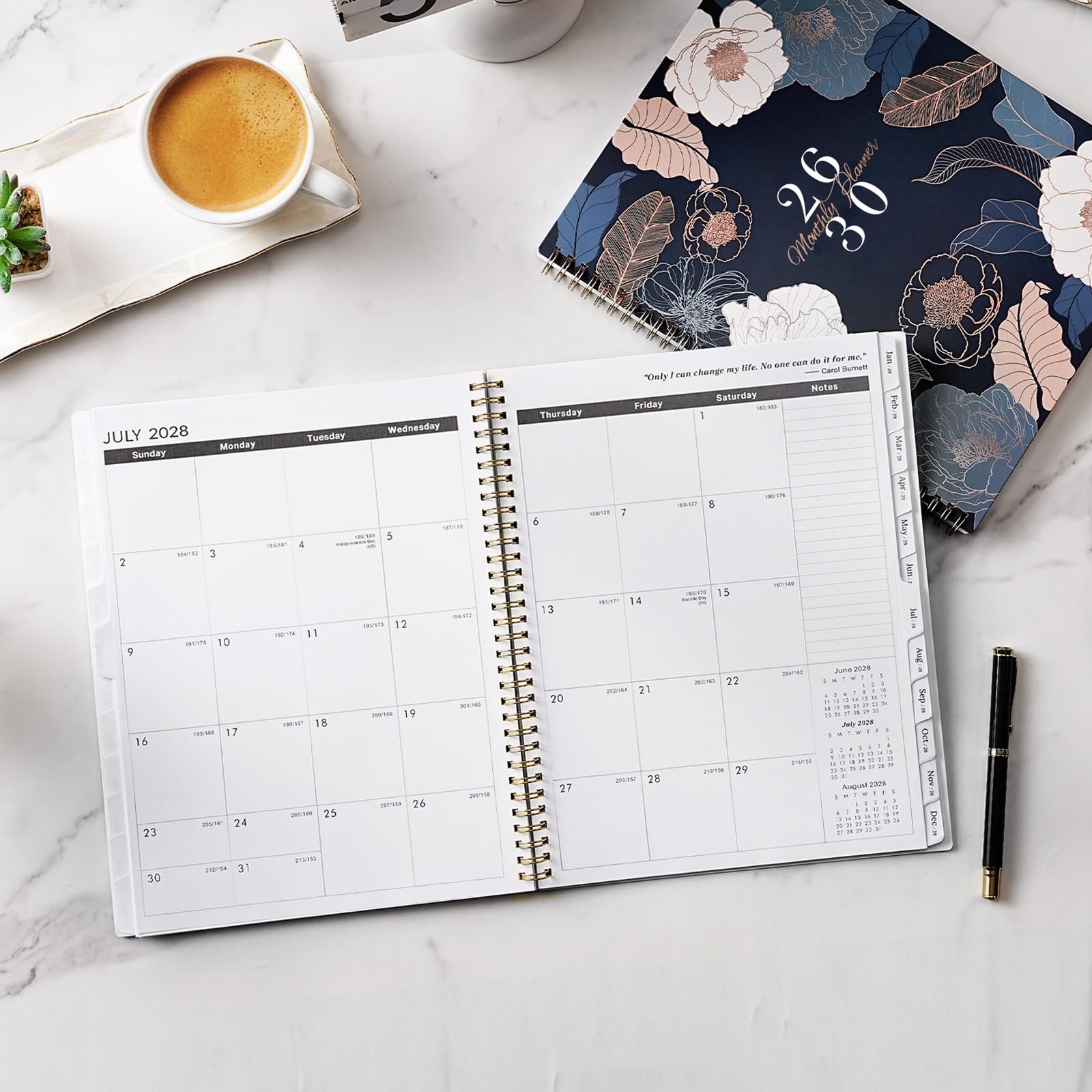 2026-2030 Monthly Planner/Calendar – 5 Year Planner, Jan. 2026 – Blue