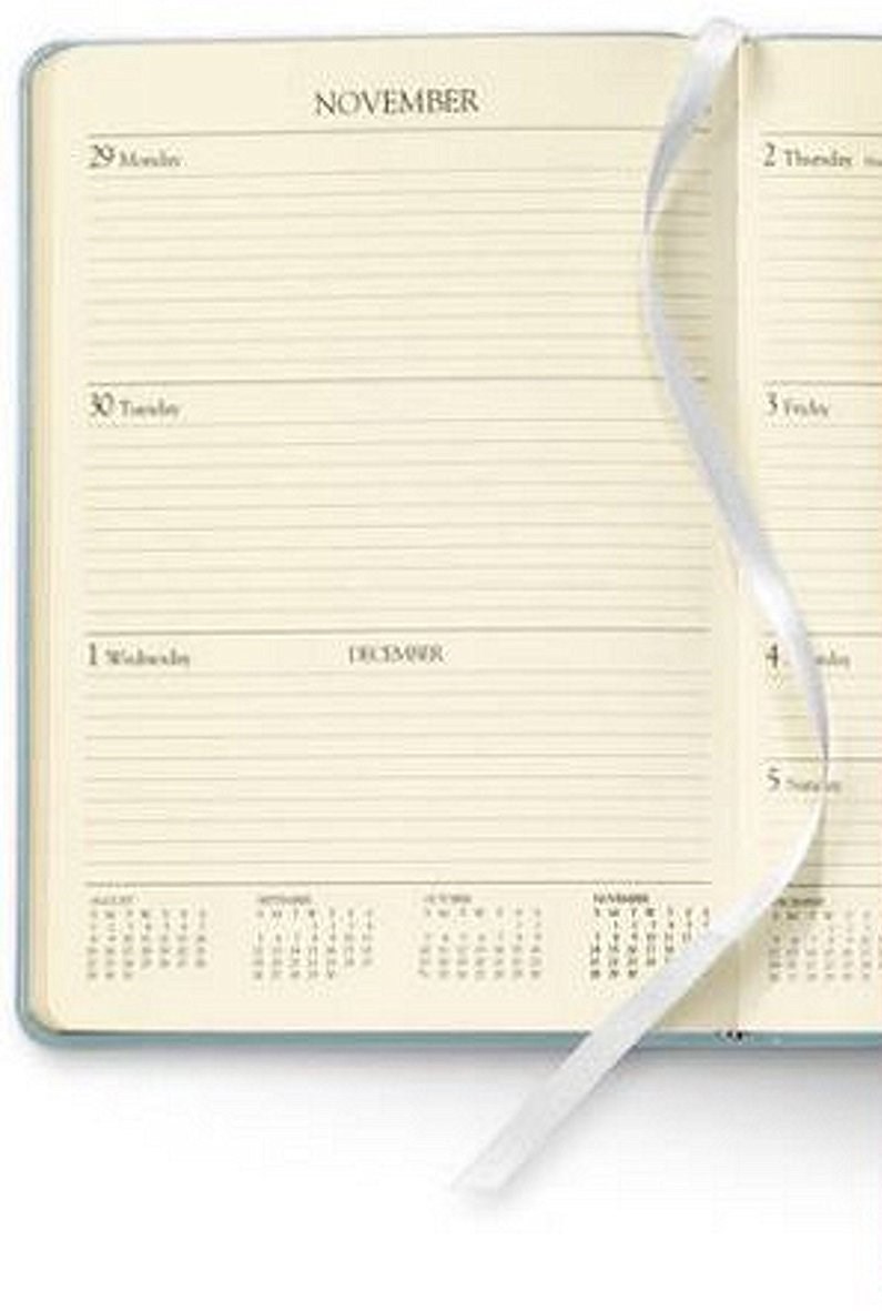 2019 / 2020 Gallery Leather Monthly Weekly Desk Planner Agenda Calendar Taupe