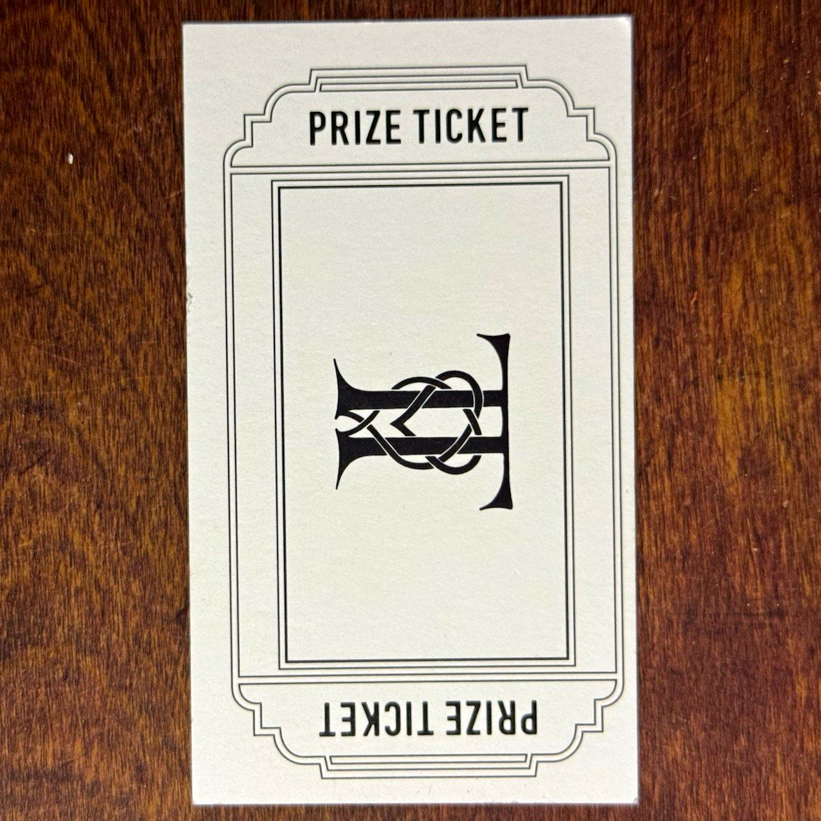Taylor Swift prize ticket wedding card