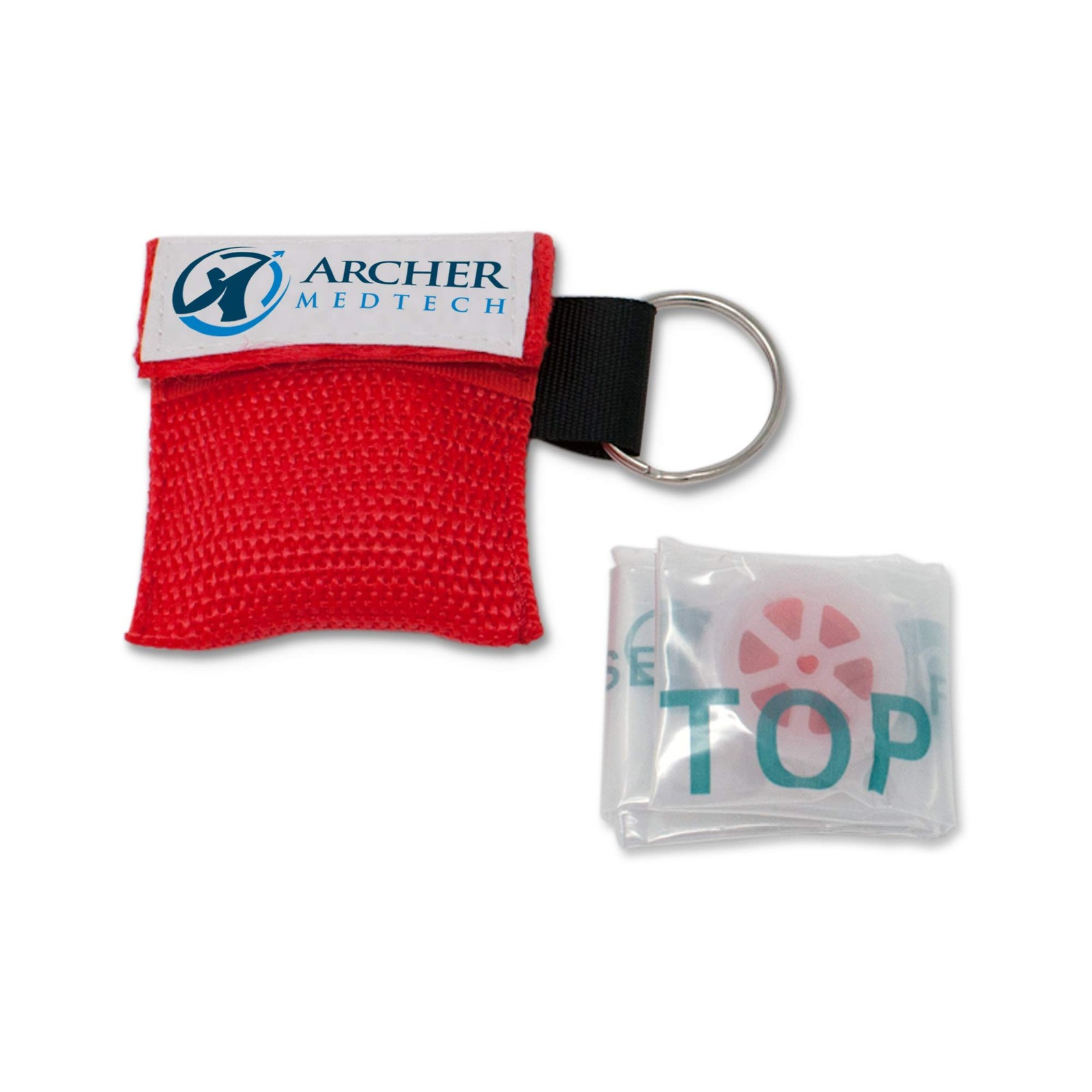 Archer MedTech CPR Mask with One-Way Valve,, First Aid Rescue Mask