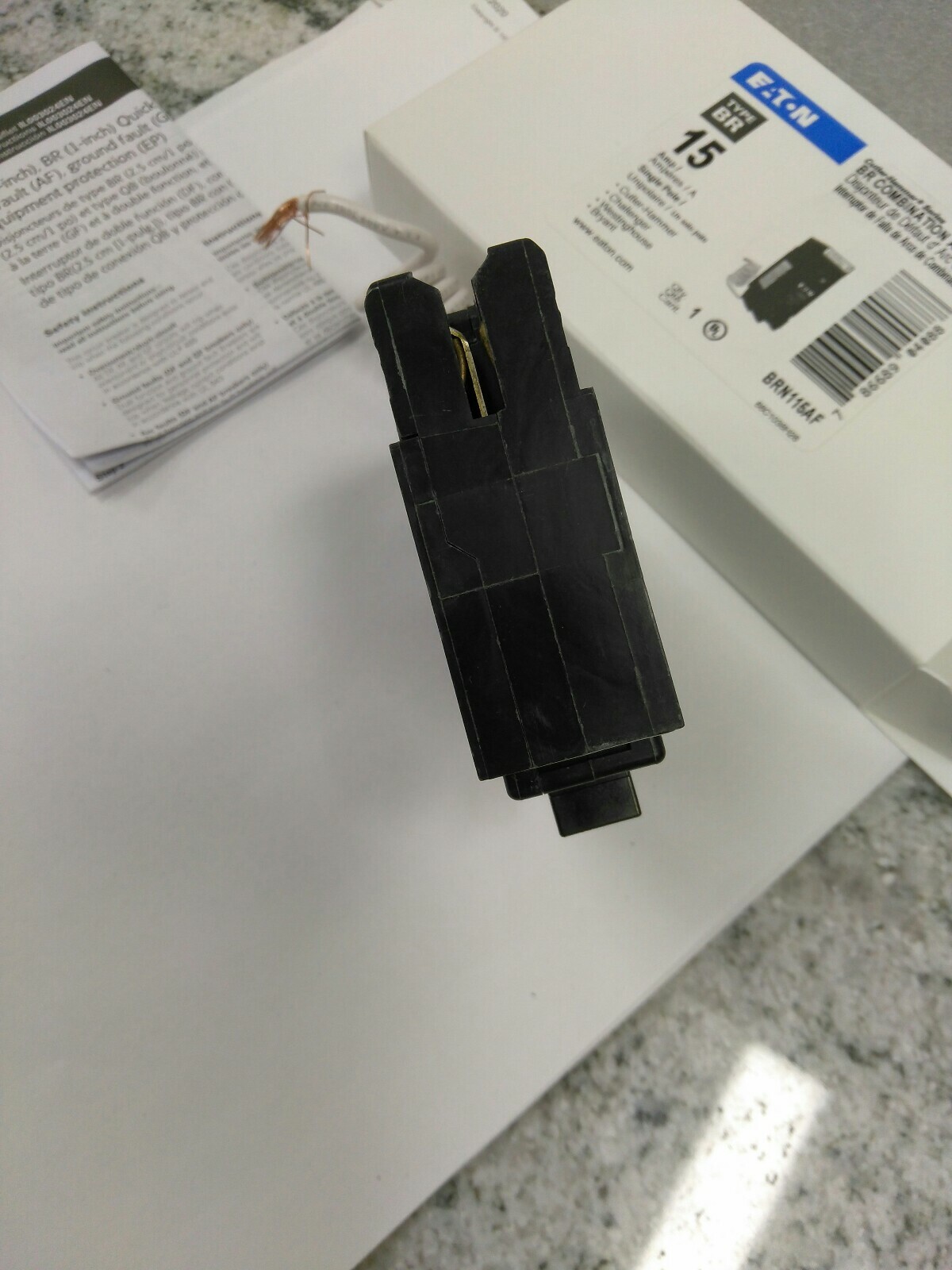 Eaton Cutler-Hammer BRN115AF 15A 120VA , 1P, BR COMBINATION AFCI Breaker(26E2