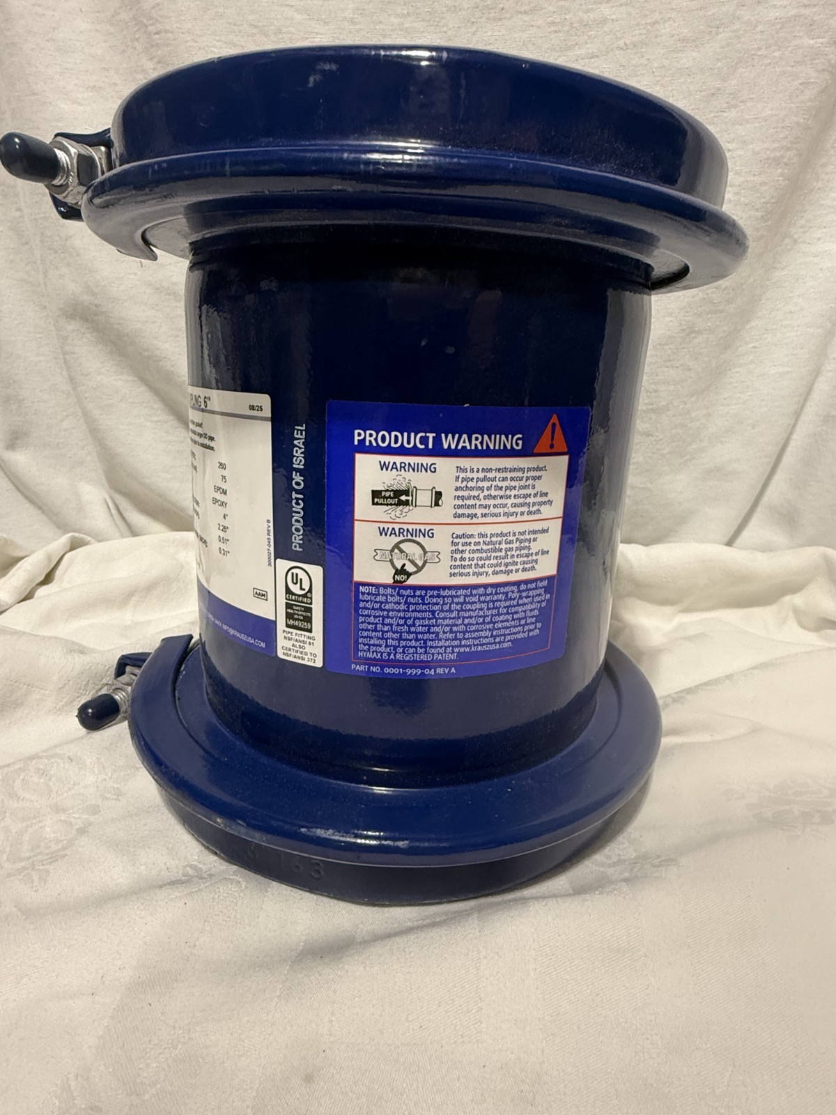 Hymax 2 860-54-0163-16 Coupling‚ 6″ Pressure Rating 260 PSI