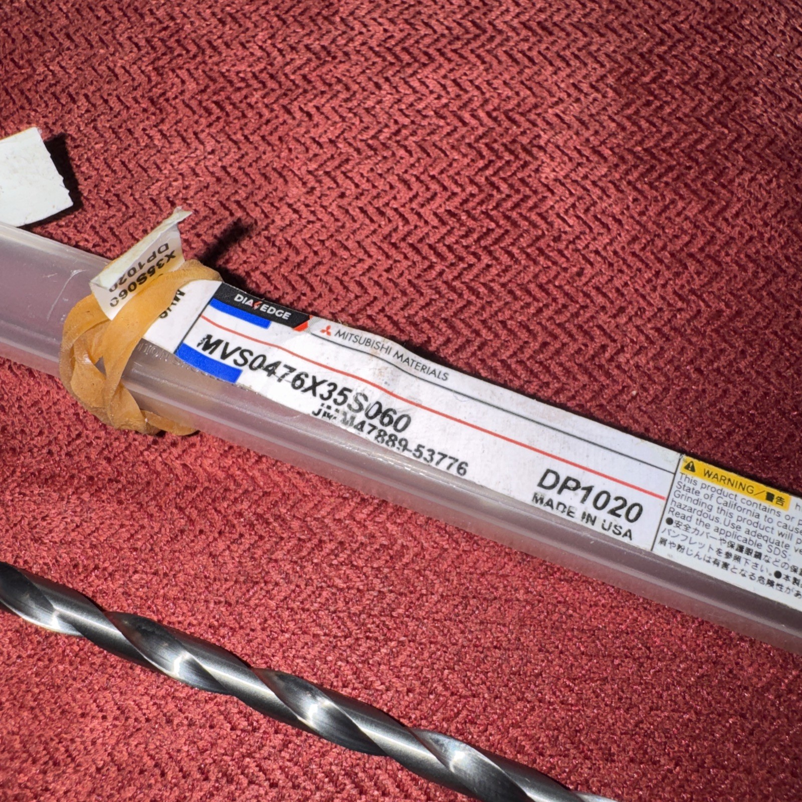 Mitsubishi MVS0476X35S060 DP1020 Solid Carbide Drill (Y2)