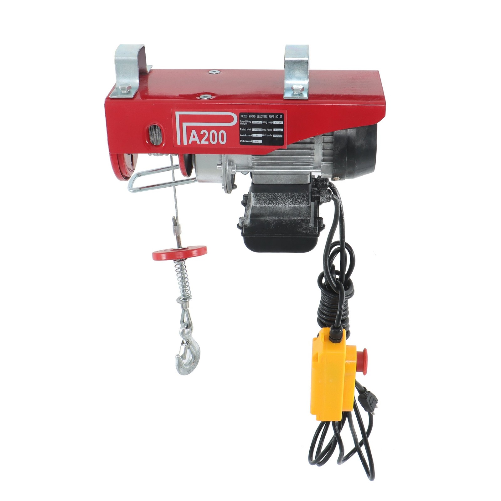 440lbs/ 200kg Electric Hoist with 14 FT Wired Remote Control 110V 510W Motor