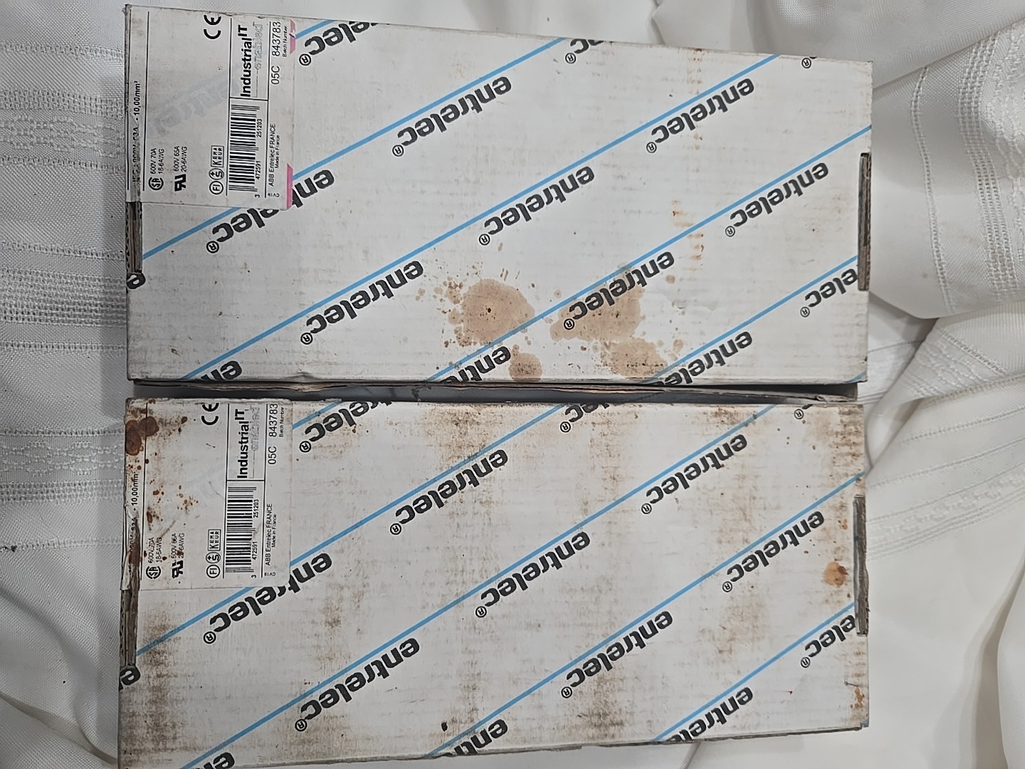 ABB Entrelec 1SNA125120R1100 Feed-Through Terminal Block BLUE M10/10 New Box 50