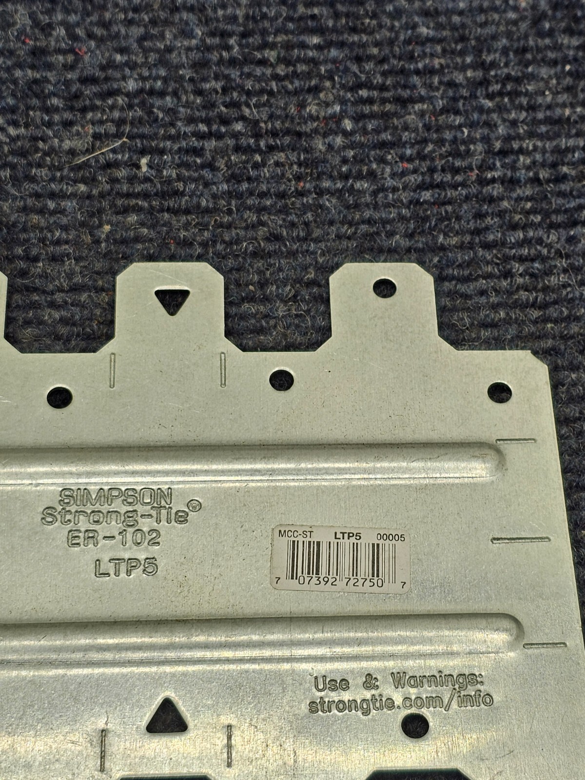 (QTY 2) Simpson Strong Tie 234762 Lat Tie Plate – 4.5 X 5.12 In. 20 Gauge, LTP5
