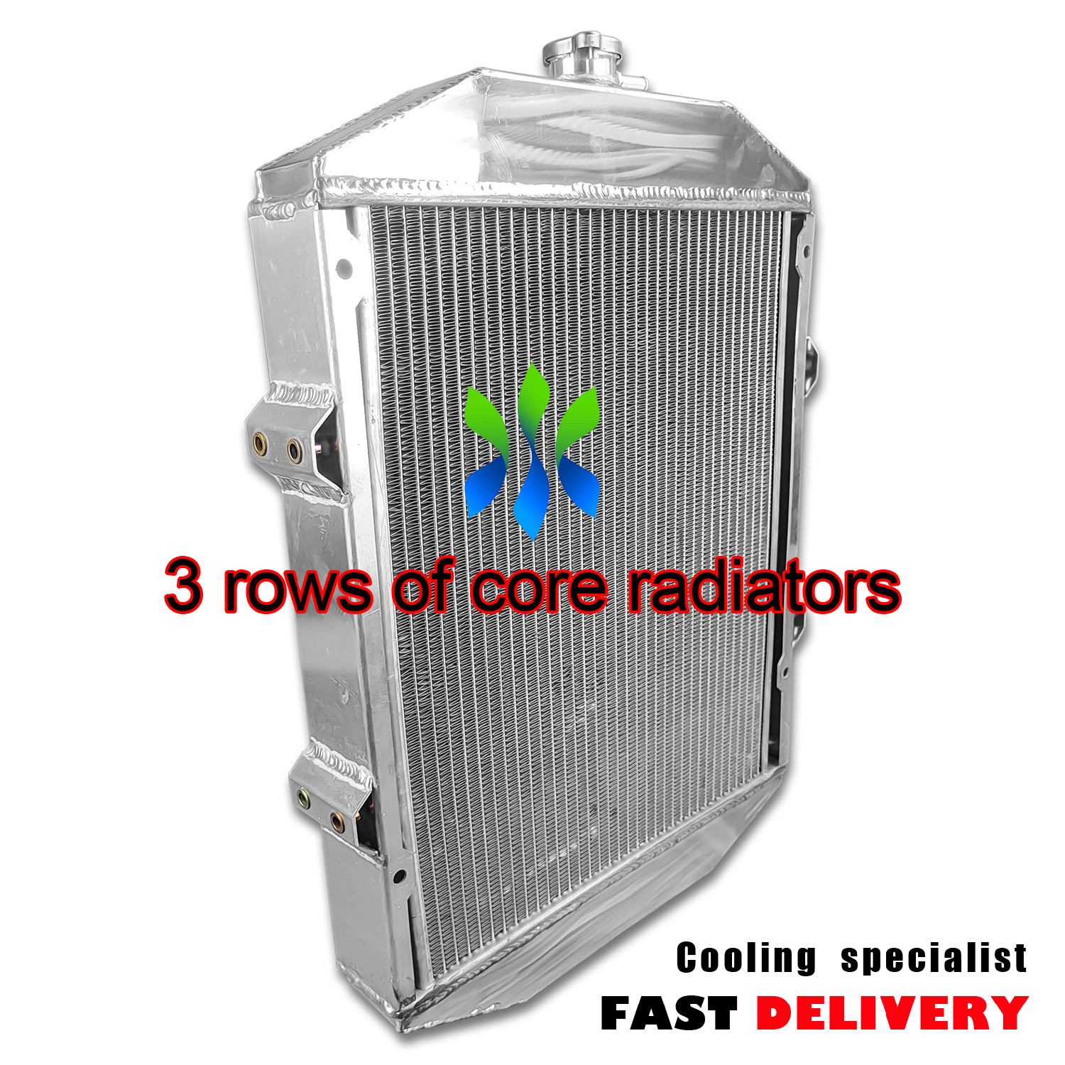 Aluminum Radiator For John Deere 1050 Compact Tractor OE# CH13963 & CH18416 3Row