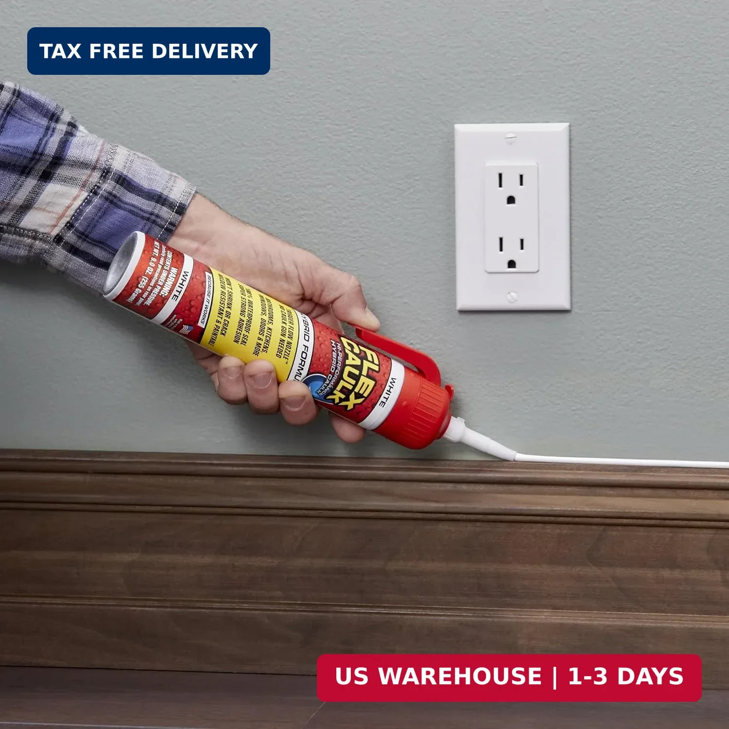 Flex Caulk, Waterproof & Weatherproof Hybrid Polymer Sealant, Strong, Paintable,