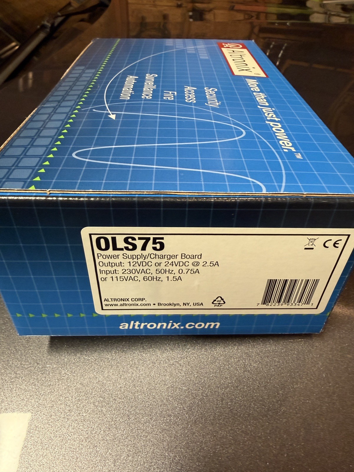 Altronix OLS75 12/24VDC 2.5A PWR SPLY/CHG BD 115/230VAC INPUT SUPERVISED