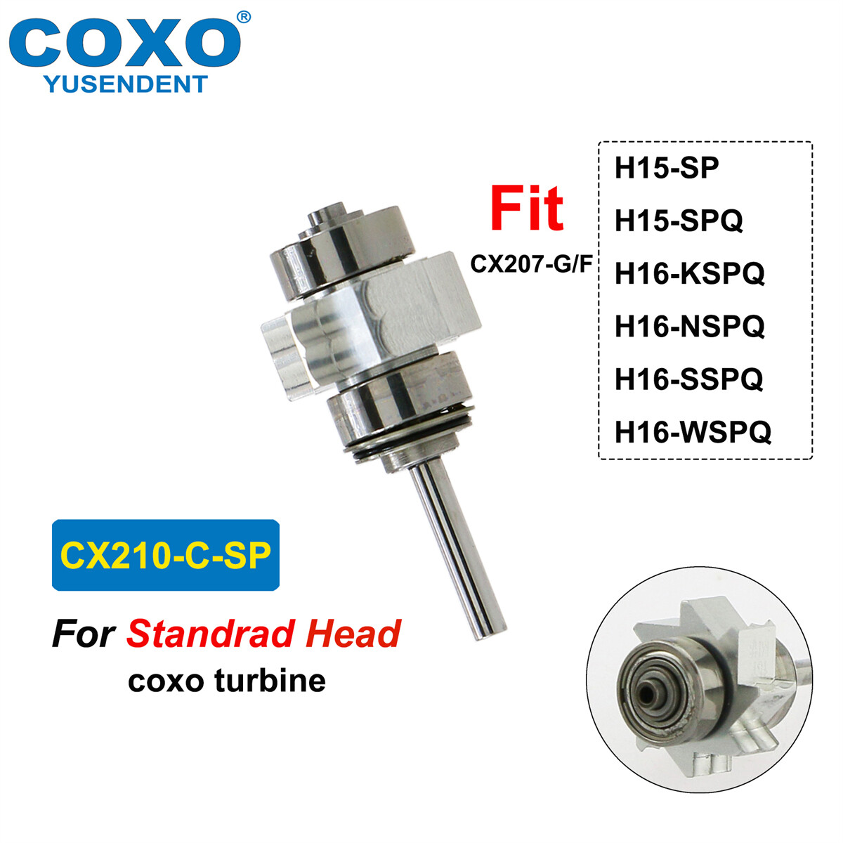 US COXO Dental Handpiece Fiber Optic High Speed Turbine LED Coupler For KAVO NSK