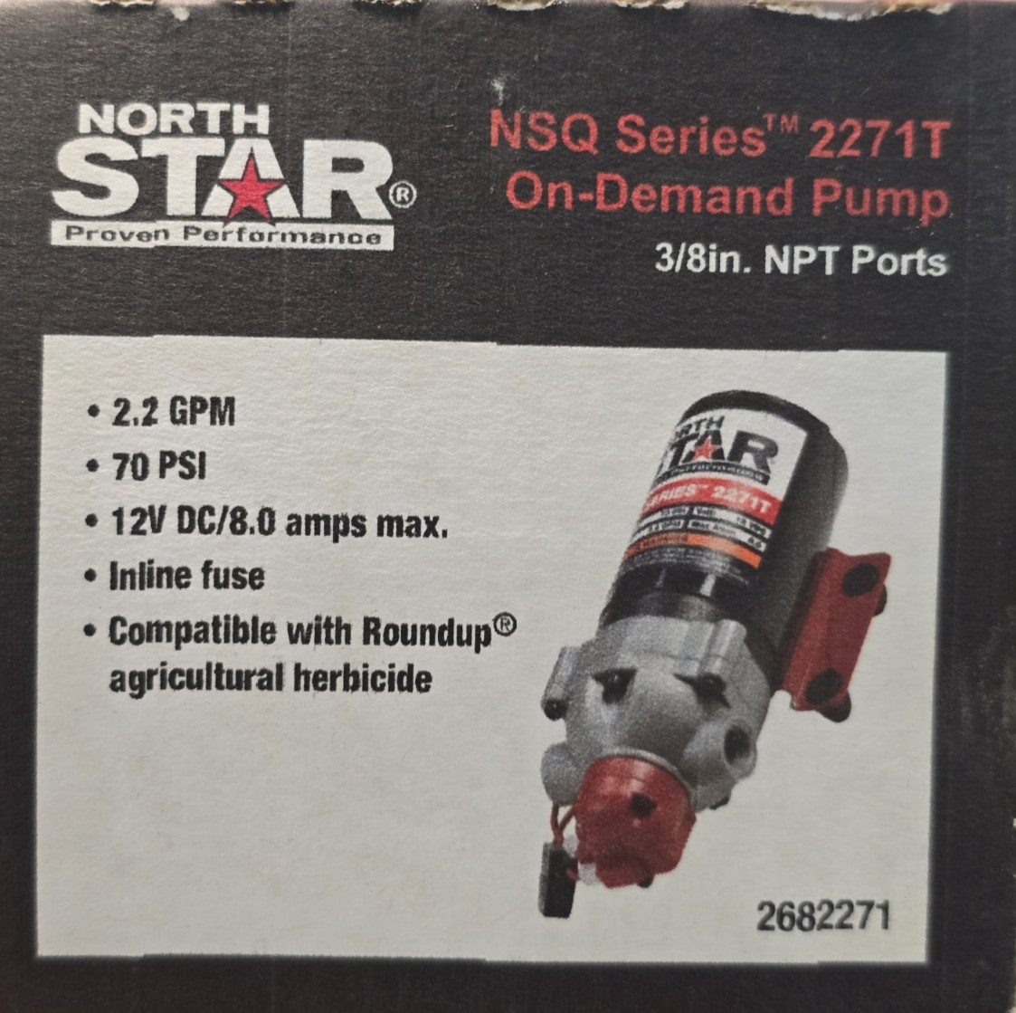 Northstar NSQ Series 12V On-Demand Sprayer Diaphragm Pump 2.2 GPM