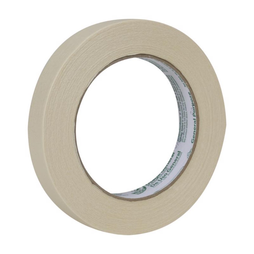 Duck 286501 White High Strength Masking Tape 0.7 W in. x 60 L yd. (Pack of 24)