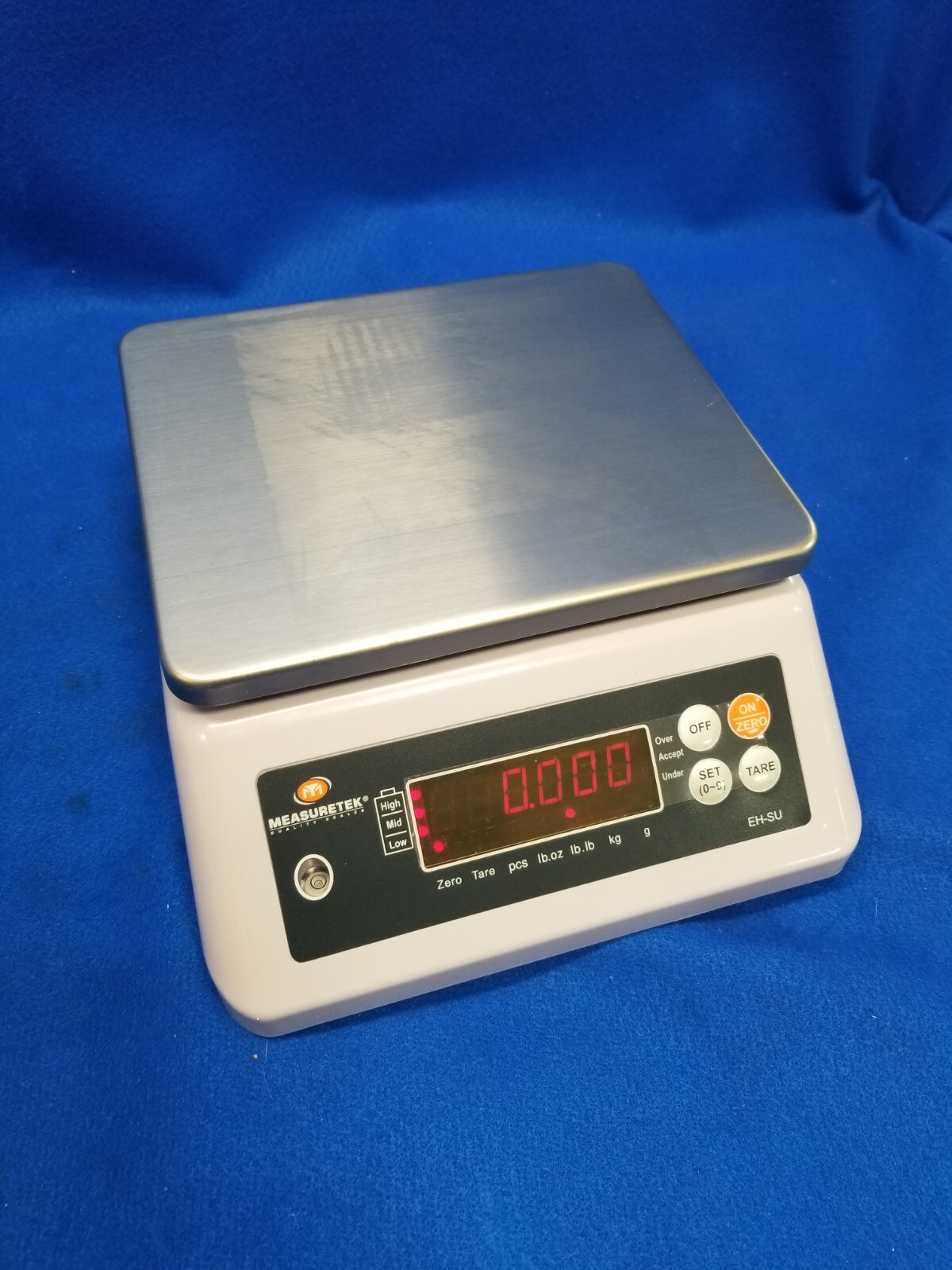 MEASURETEK 12R991 Washdown Bench Scale, Digital, 6kg/13.2 lb 12R991