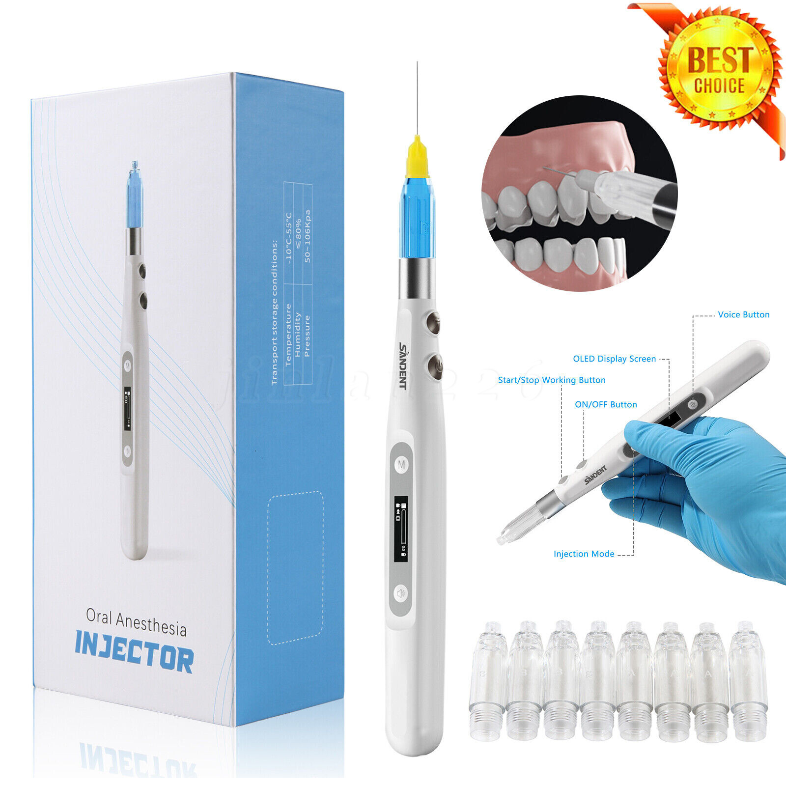 Dental Painless Oral Local Anesthesia Device anestesia Pen Woodpecker Style