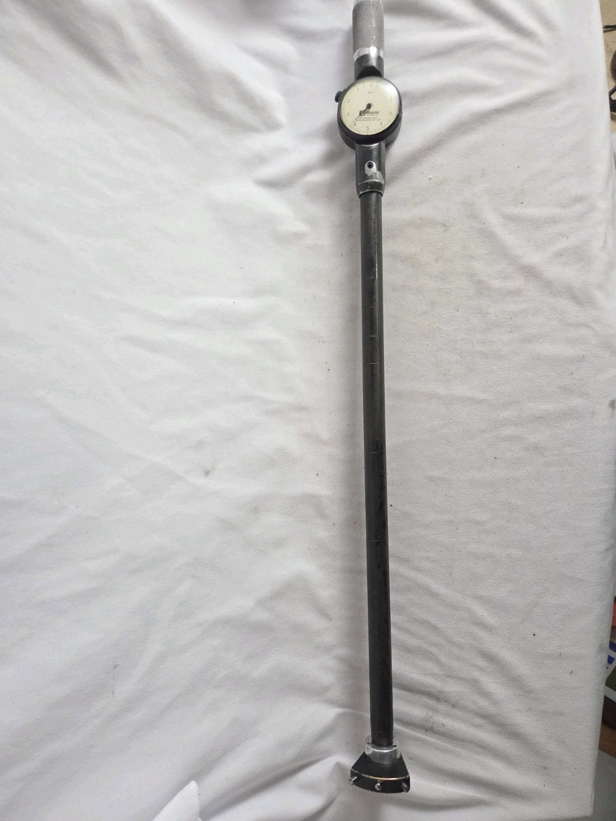 Standard Dial Bore Gage No. 5 Range 3.09″ – 8″ W/7 Extensions Wood Box Deep