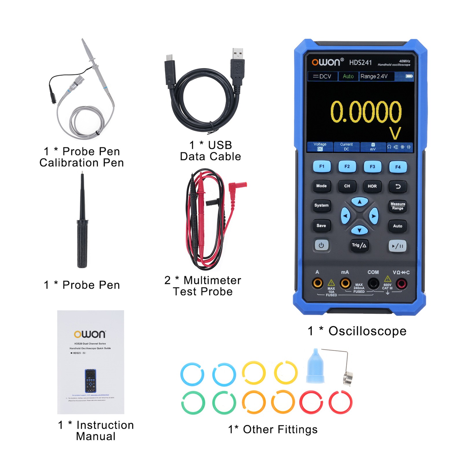 1-2in1 Oscilloscope Multimeter Multifunctional Digital Oscilloscope 1CH ZLWV