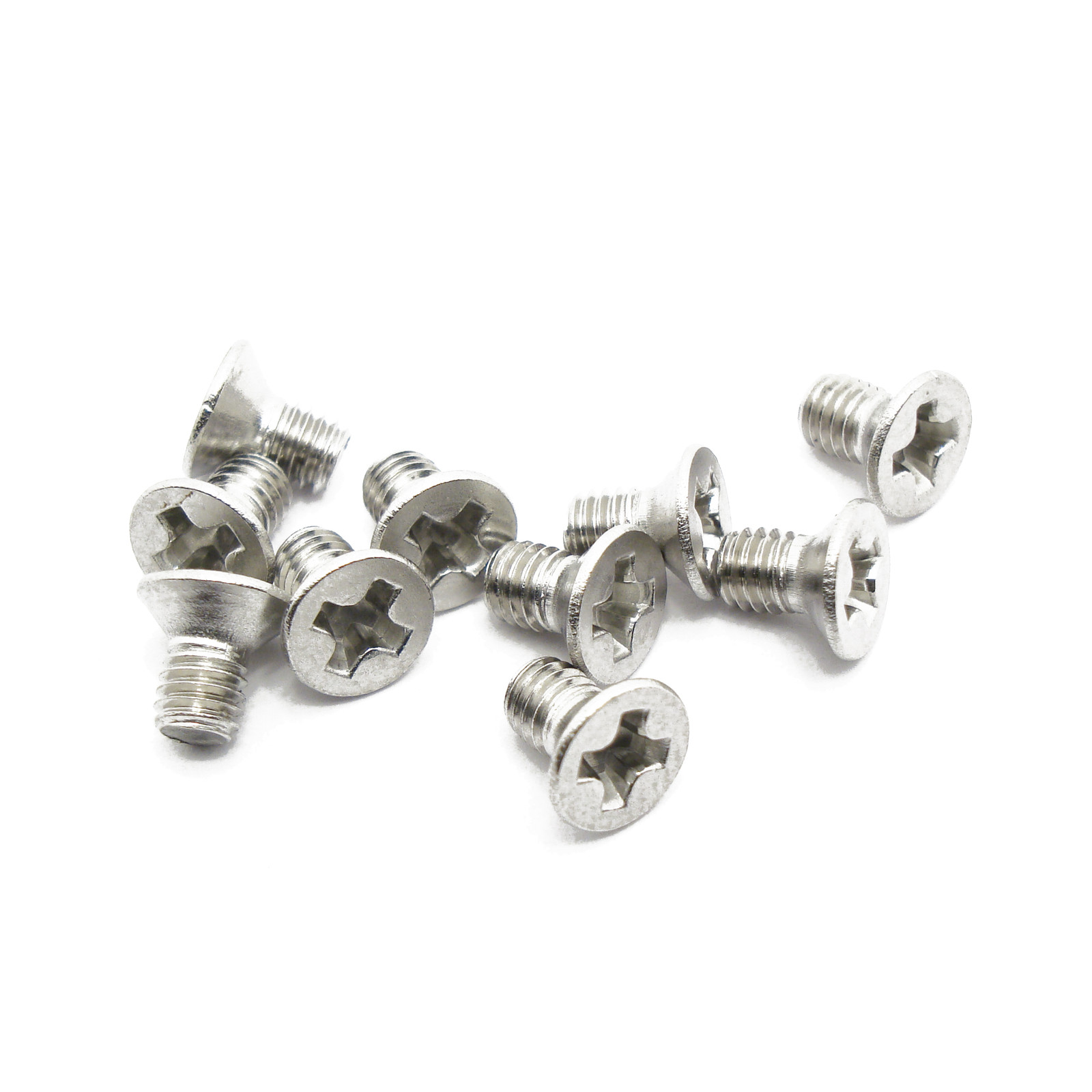 M3 x 5mm, Phillips Flat Head Screws, Steel, Nickel Plated