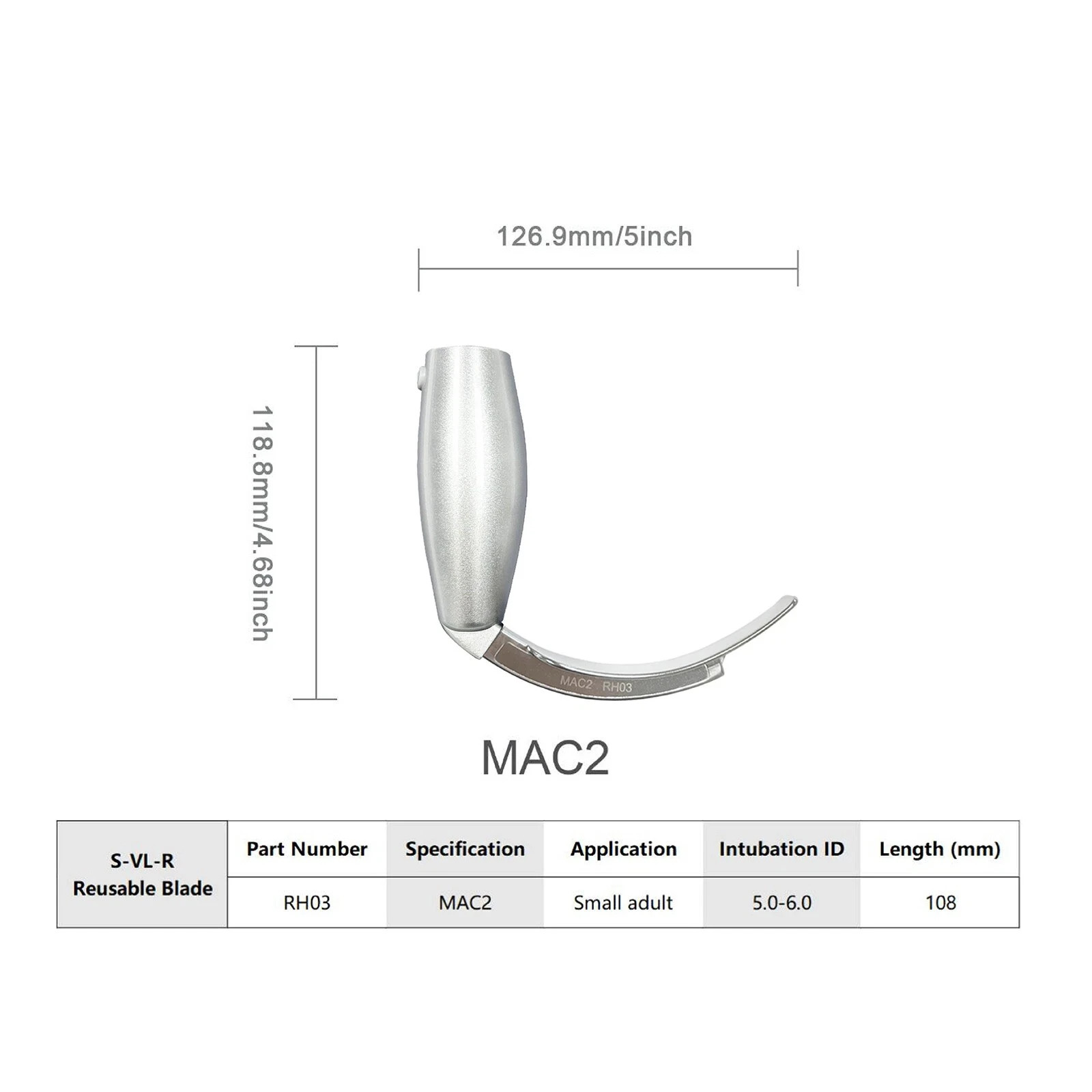 Reusable Blades for Sensorendo Video Laryngoscope use
