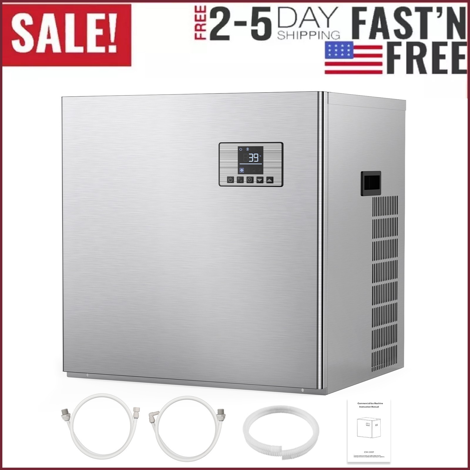 Commercial Ice Maker Machine – Head 400 lbs/Day Self-Cleaning Ice Maker Machines