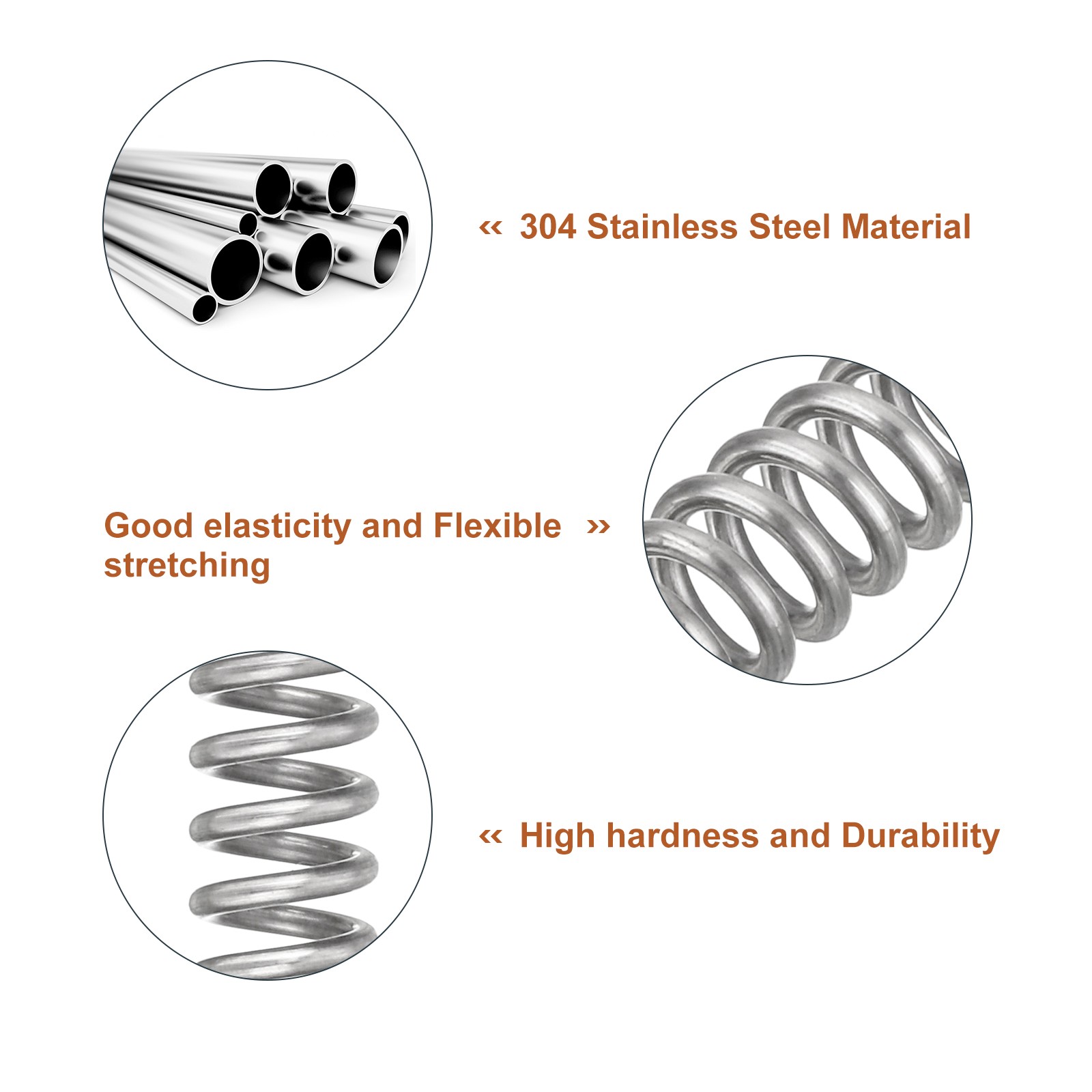 Wire Diameter 0.039″, OD 0.24″, Free Length 0.59″ Mechanical Compressed Spring