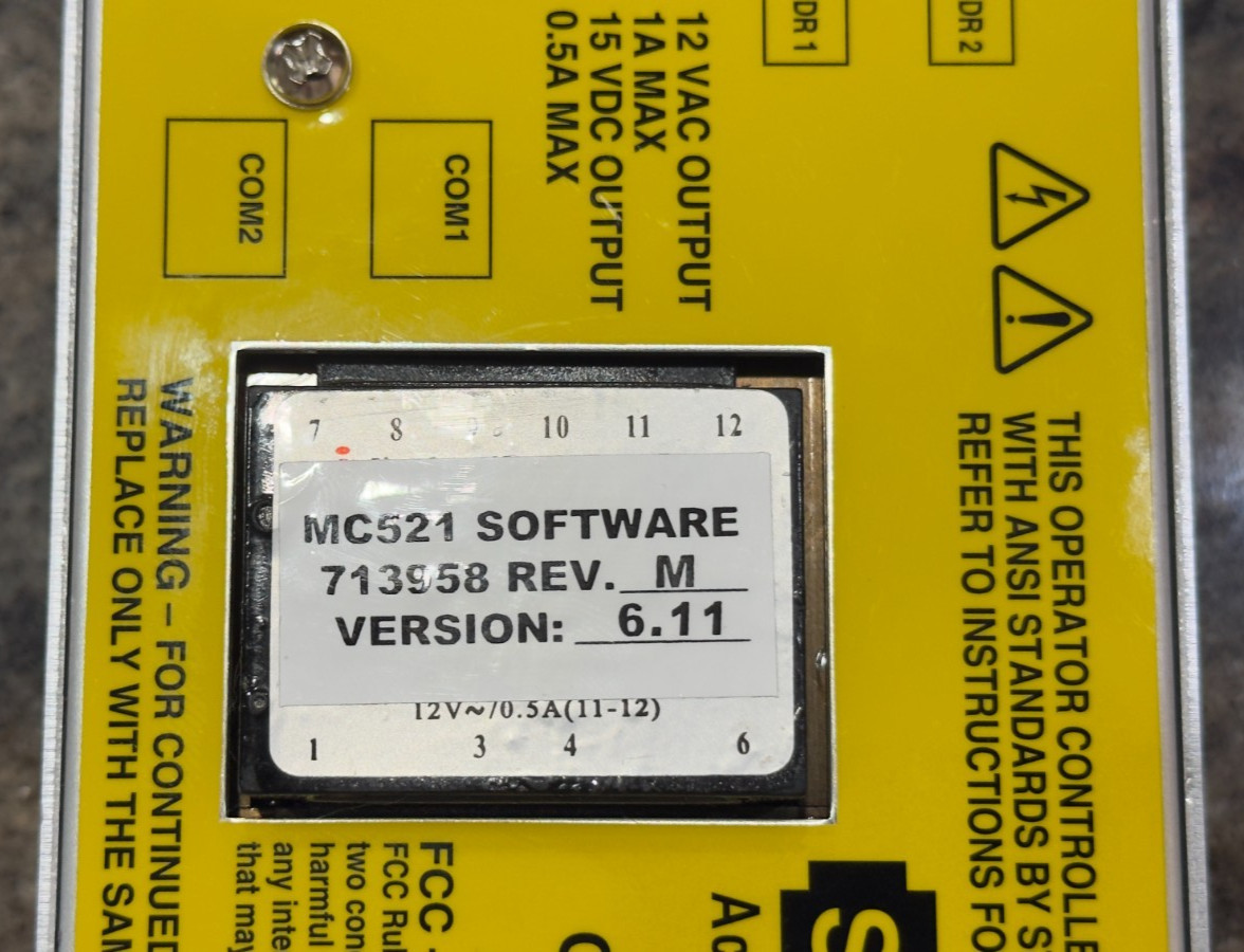 Stanley Access Technologies MC521 PRO Controller P/N 185000 Ver 6.11 Tested