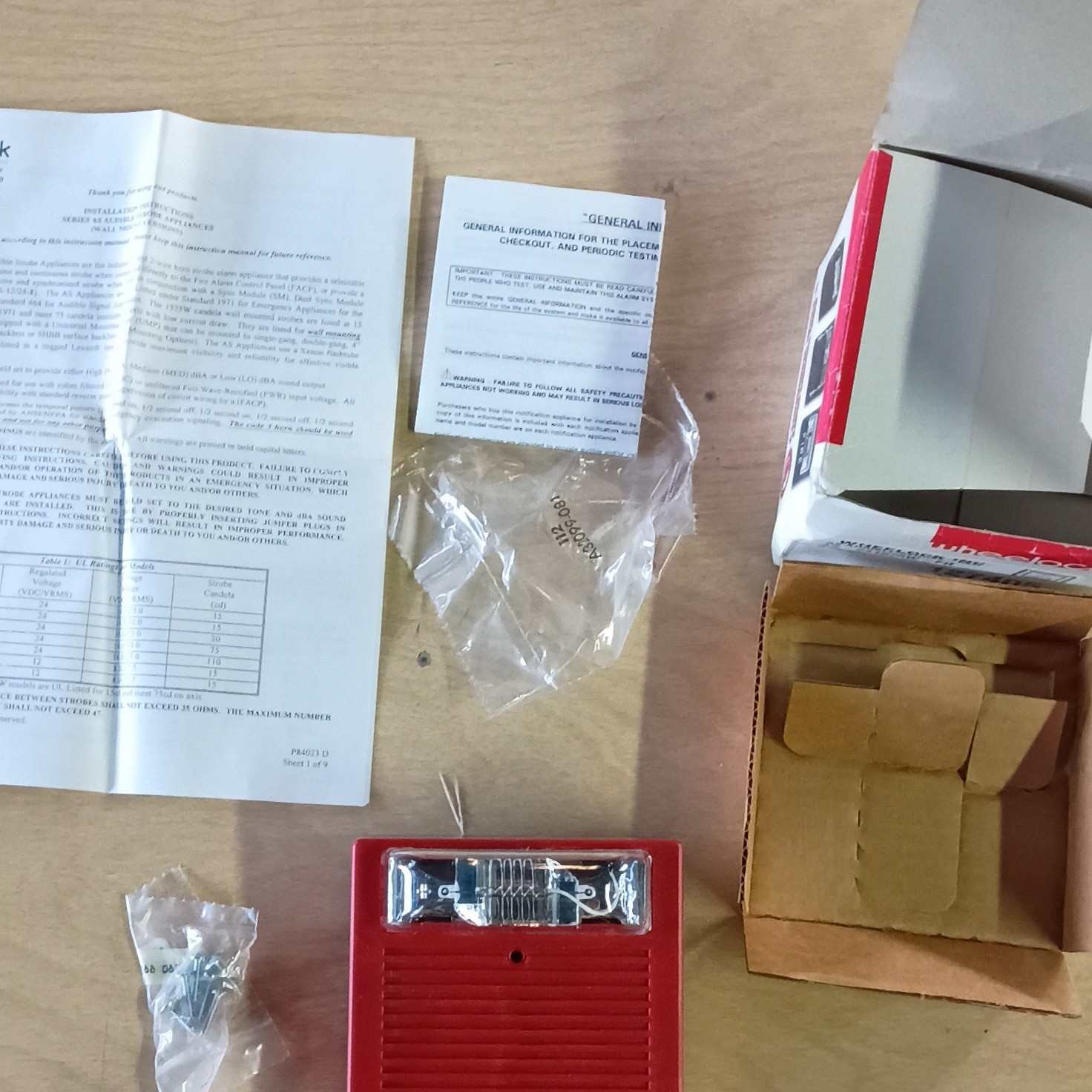 Wheelock E70-24MCW-FR Red Fire Alarm Speaker Strobe Audible/Strobe