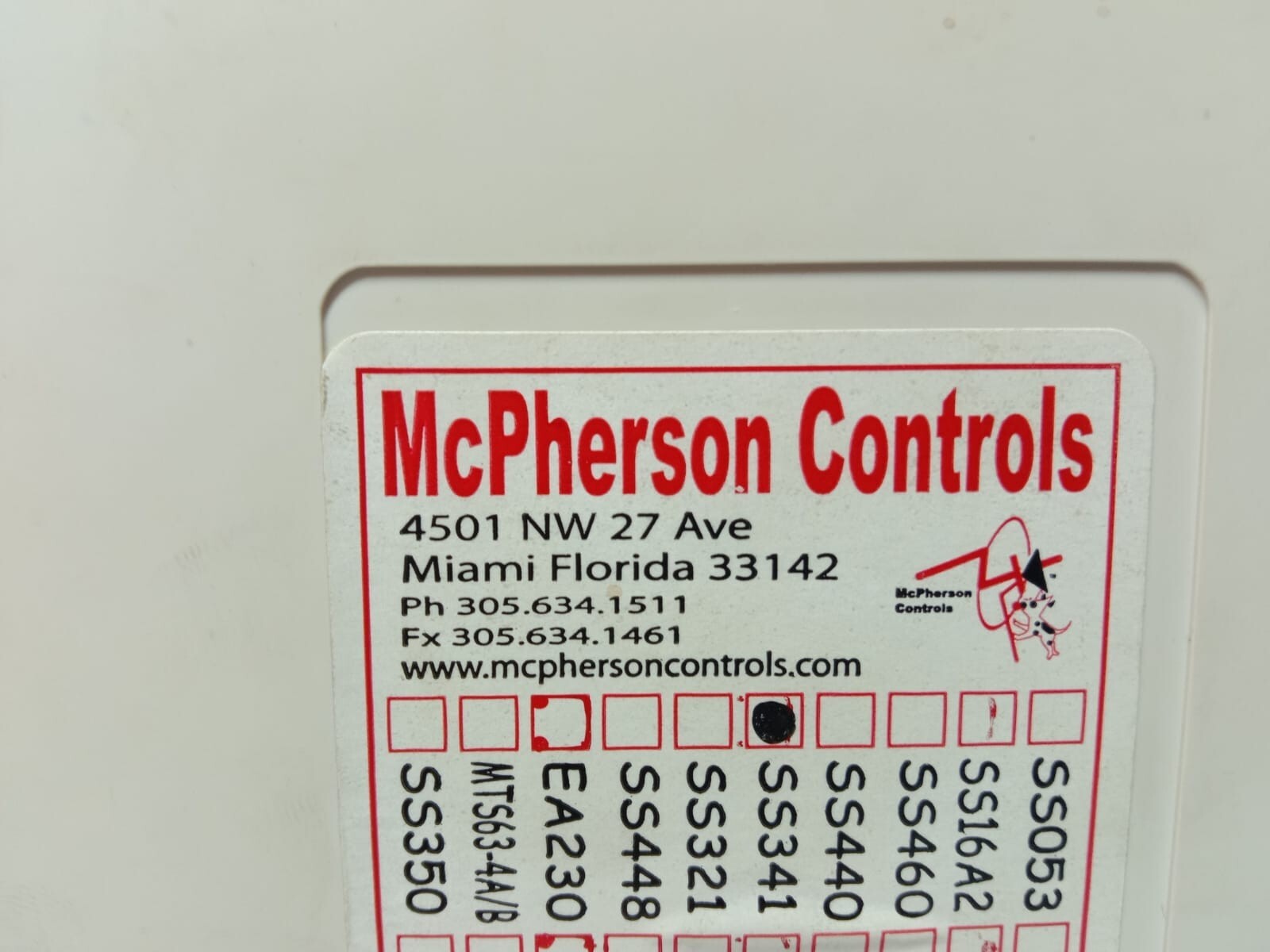 Mcpherson Controls SS341 Automatic Voltage Regulator