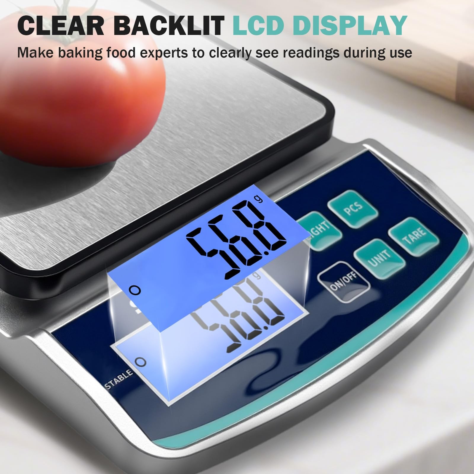 Digital Lab Scale 5000g x 0.1g oz/lb/g/kg Precision Electronic Scientific Sca…