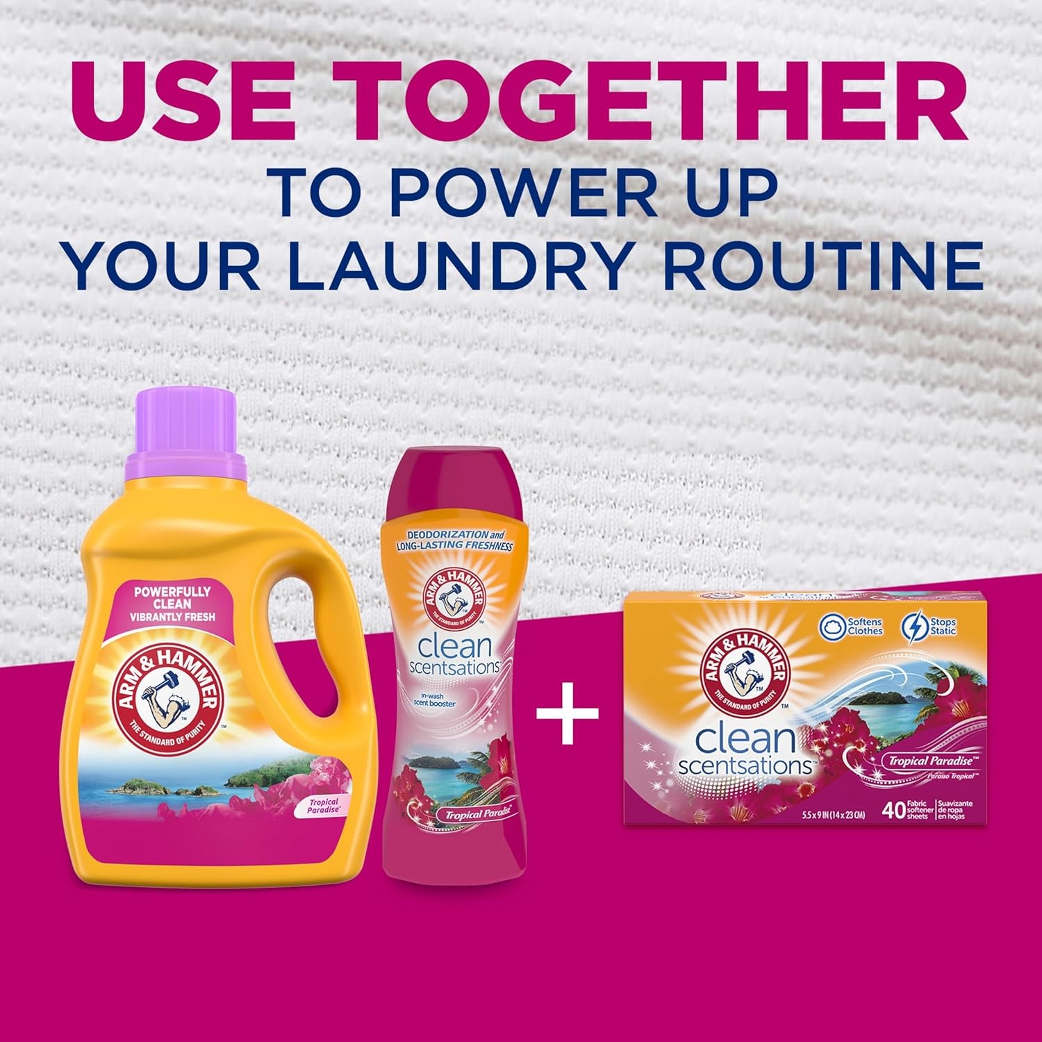 ARM & HAMMER Fabric Softener Sheets, Tropical Paradise, 1 Count (Pack of 100)