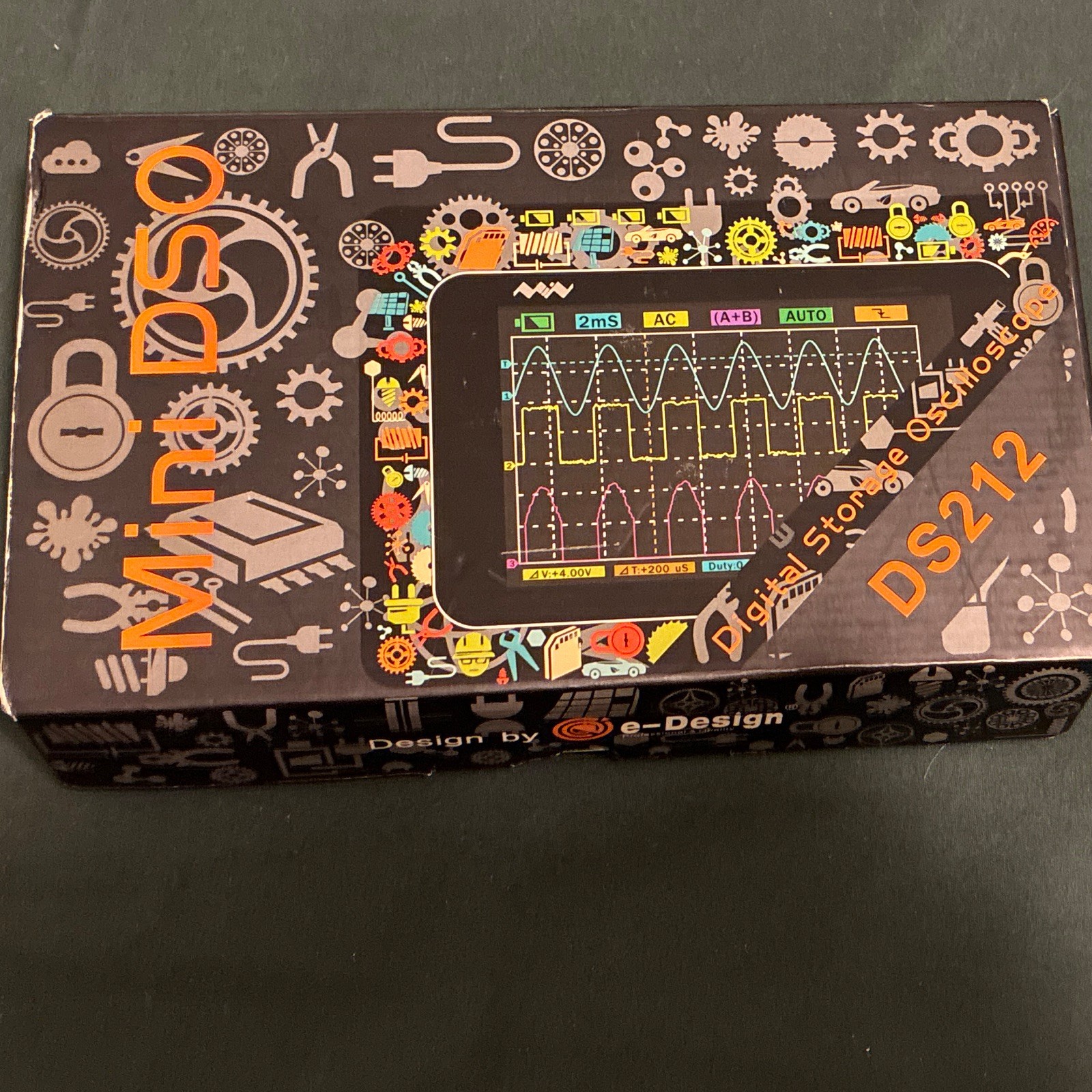 MiniDSO DS212 2-Ch 1MHz 10MSa/s 8-Bit Handheld DSO Oscilloscope w/Probe