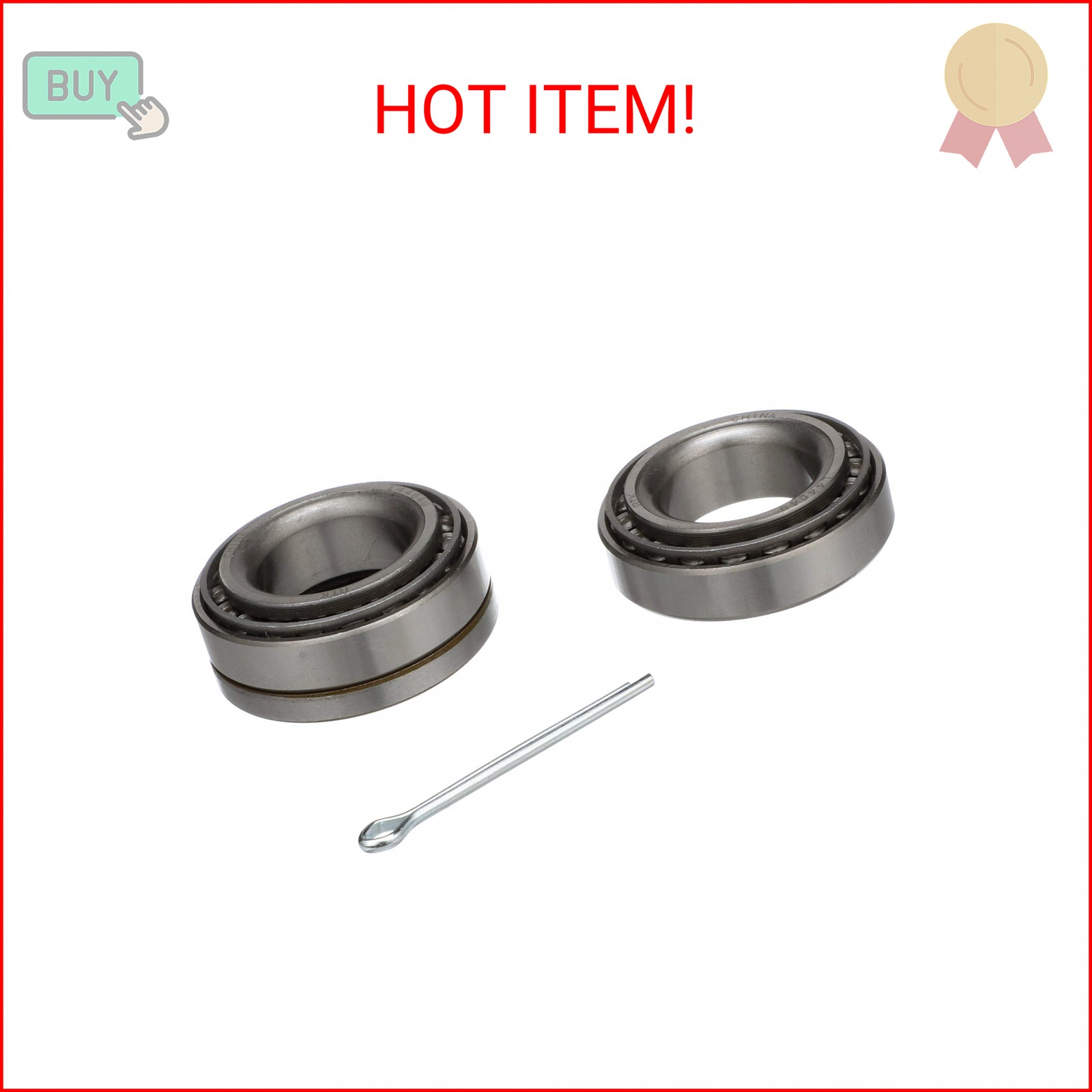 Seachoice Marine Boat Trailer Wheel Bearing Kit, 1-1/16 Inch Diameter Axle, Set