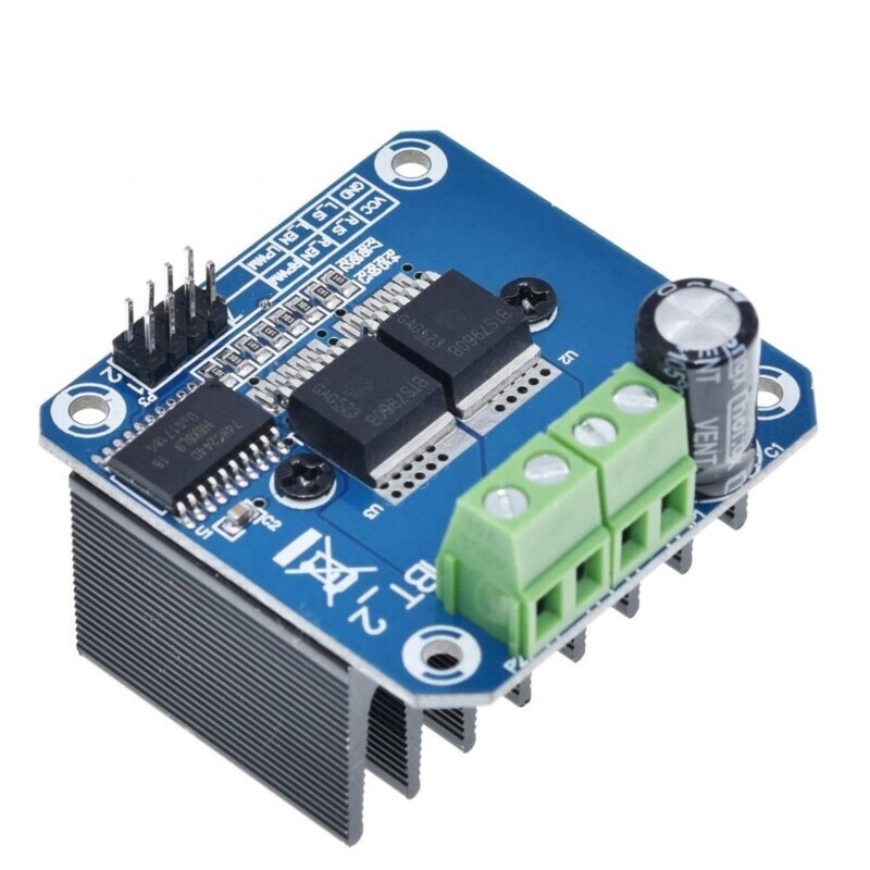 Double BTS7960 43A H-bridge High-power smart car Motor drive module