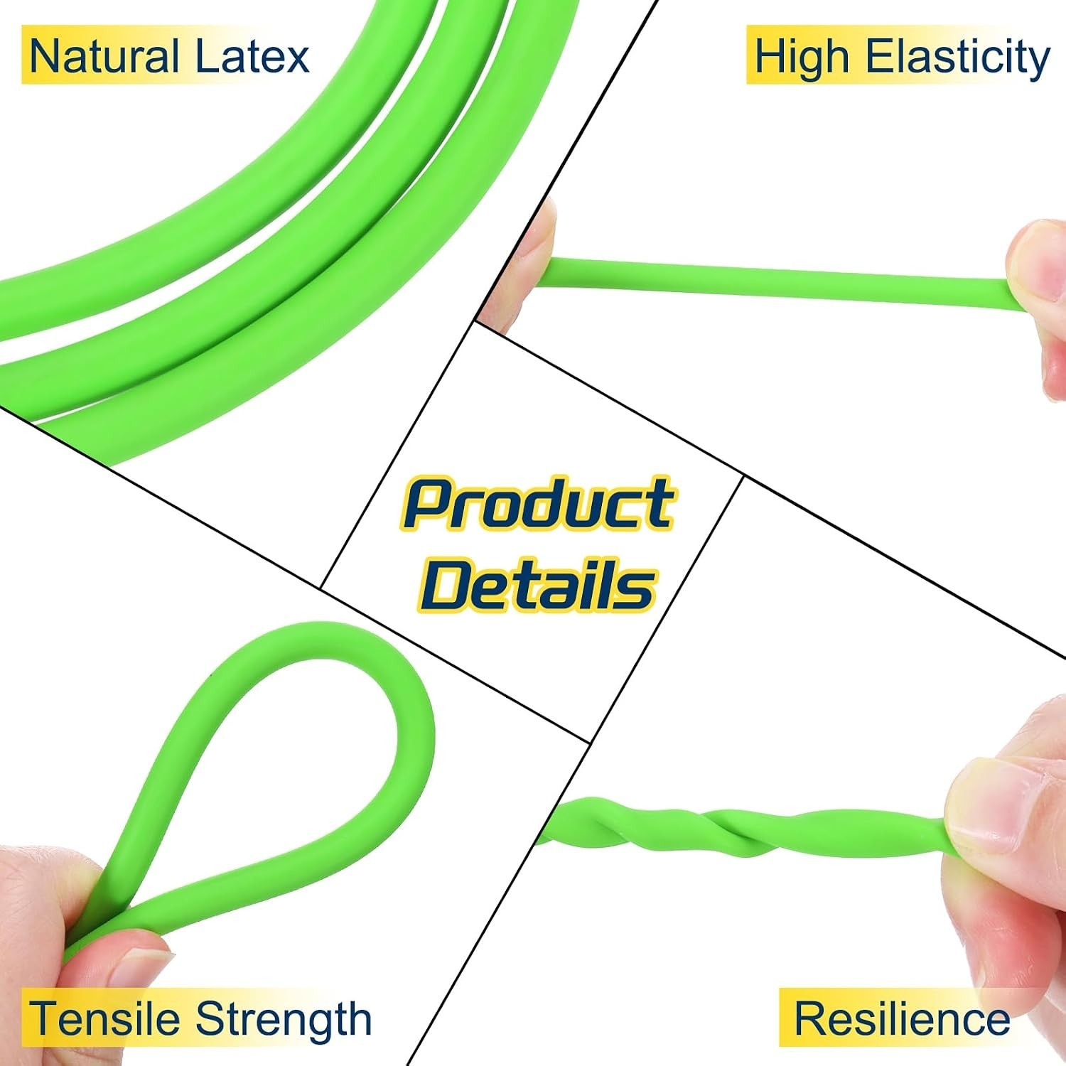 26 Ft High Elasticity Fluorescent Green Latex Tubing – Cuttable for Any Use