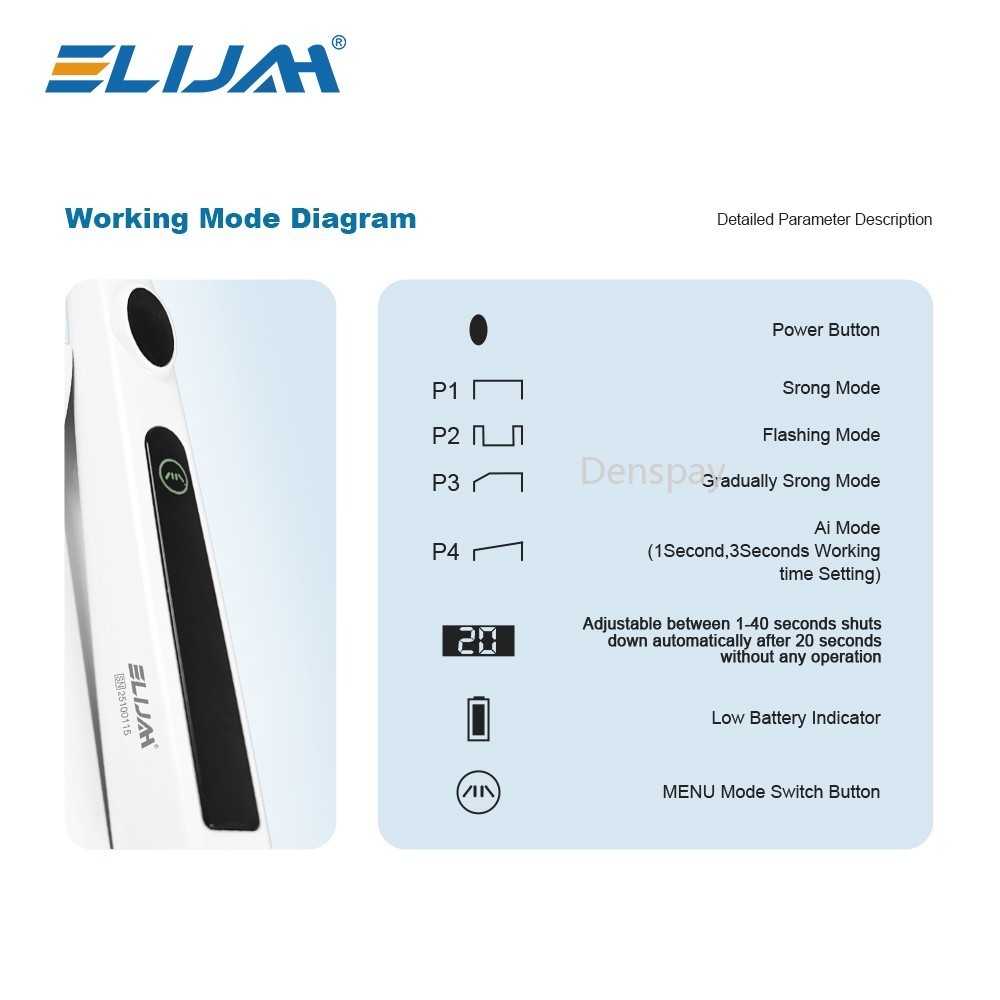Dental Cordless LED Light Cure Lamp Metal Head 1S LED Curing Light Photopolymer