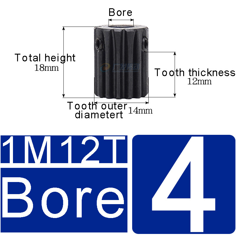 1 Mod Pinion Gear 10-150T Spur Gear With Step 45# Steel Transmission Gear 4~25mm