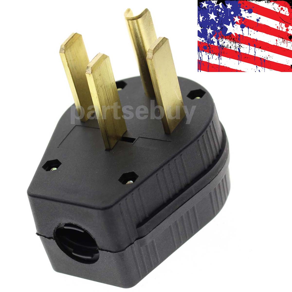 Power Plug For NEMA 14-50P, 8AWG/4C, SJOOW jacket Rubber Generator Cable 50A