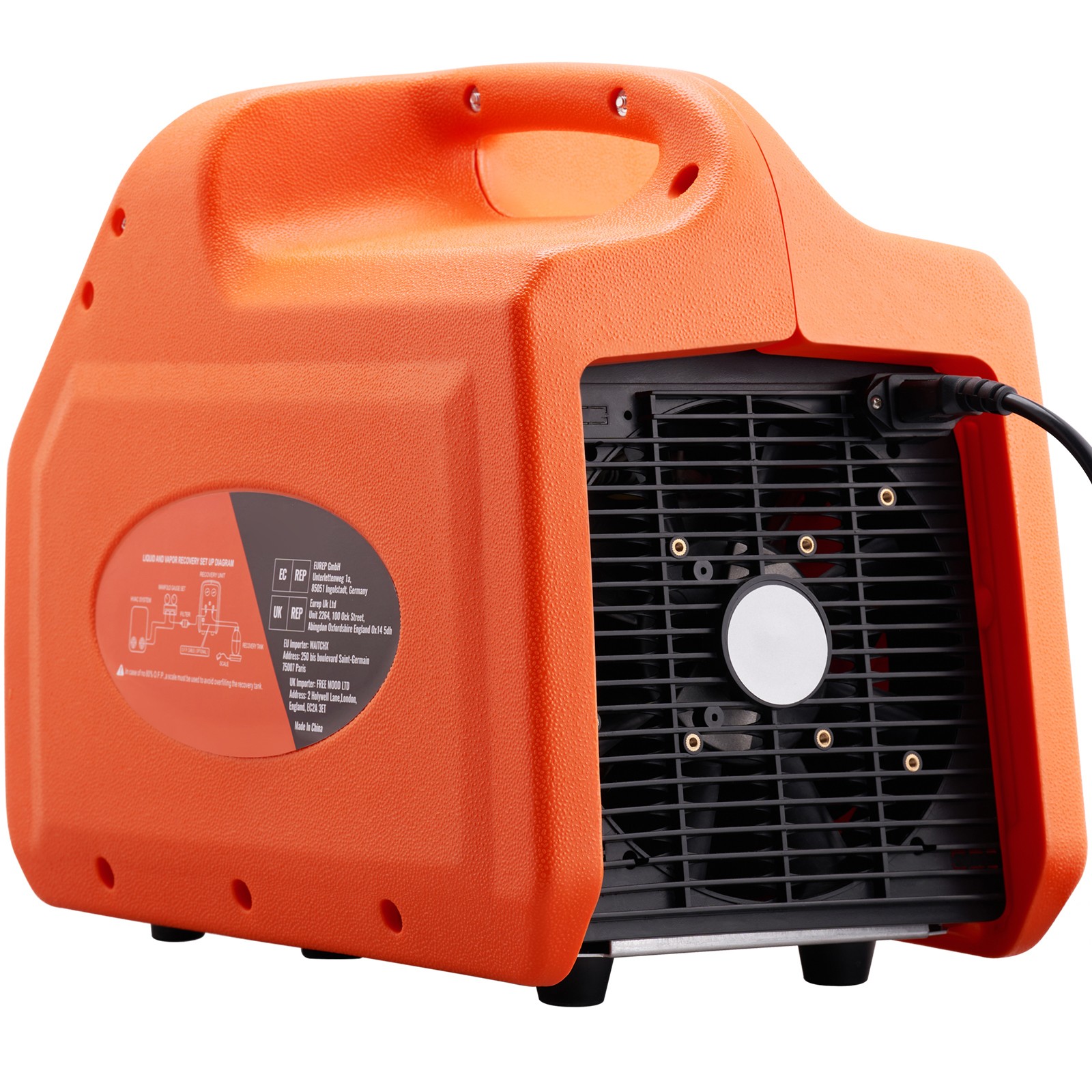 VEVOR Portable 3/4 HP Refrigerant Recovery Machine for Vapor Liquid Refrigerant