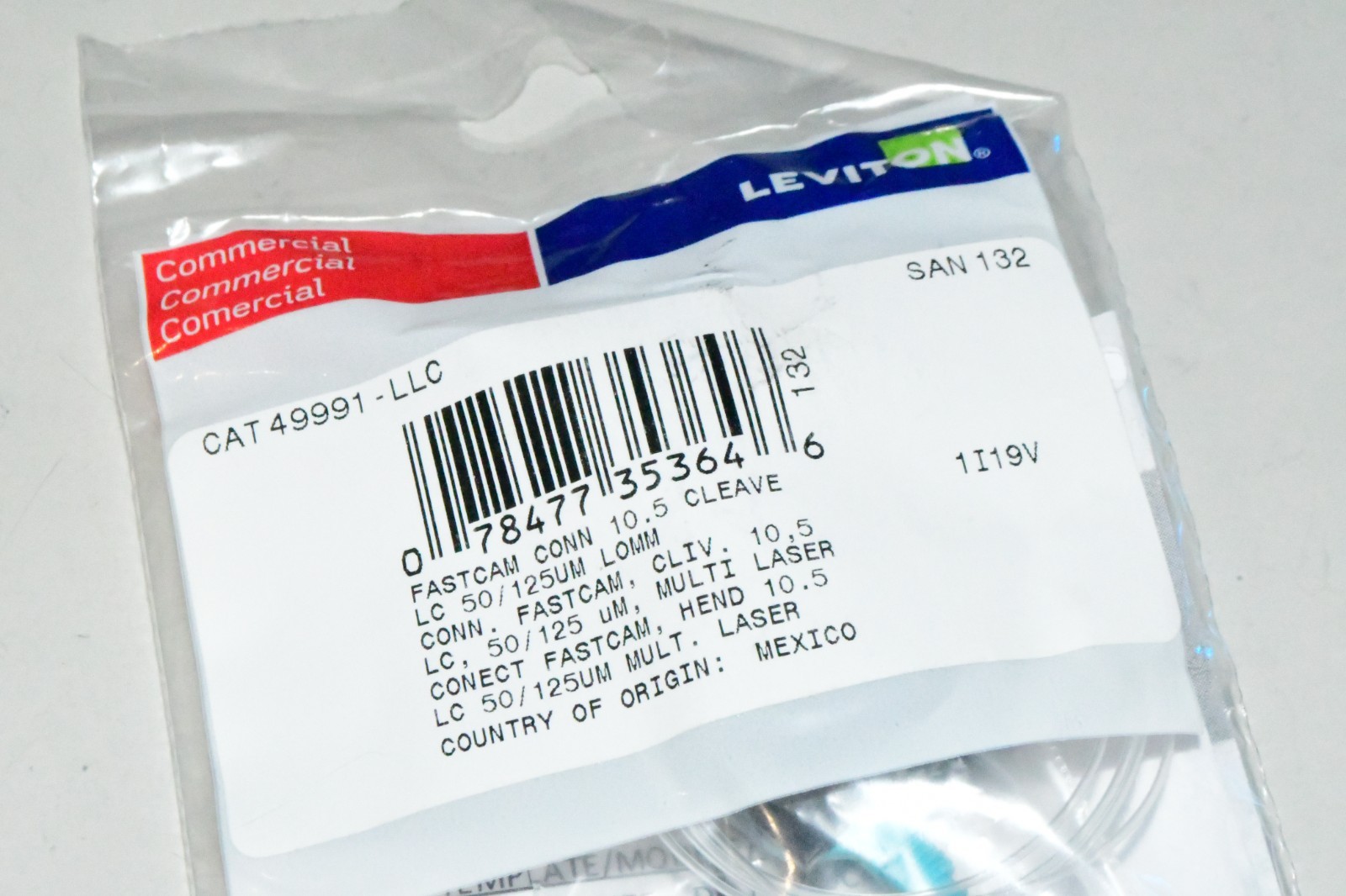 Leviton 49991-LLC FastCAM Pre-Polished Fiber Optic Connector New Sealed W5C