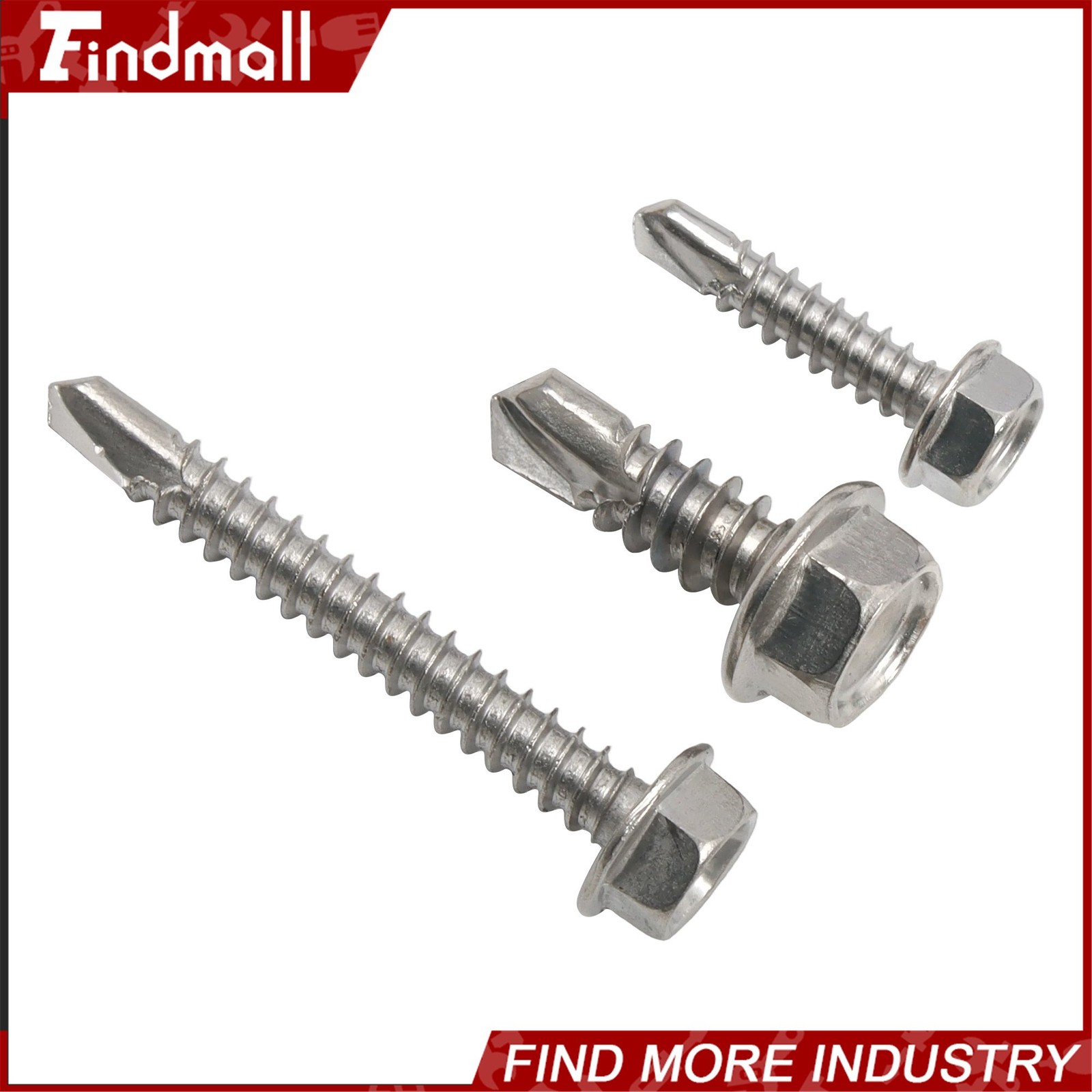 370Pcs #8#10#14 Self Drilling Screws Assortment Kit,410 Stainless Steel