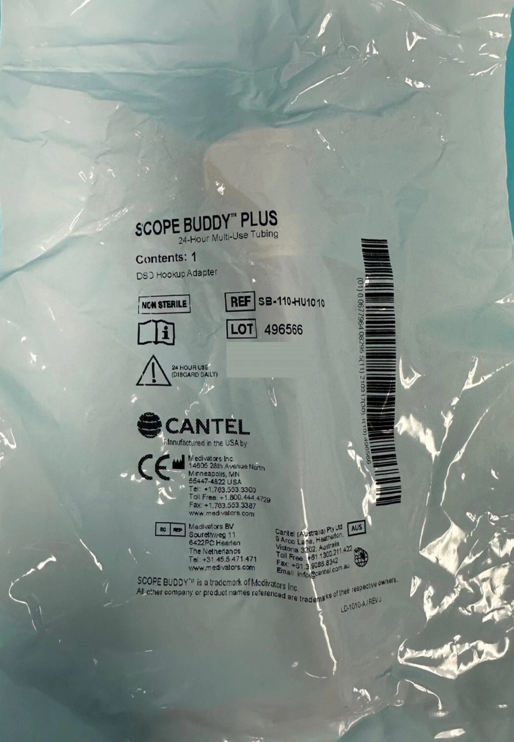 10/Box MEDIVATOR SCOPE BUDDY PLUS SB-110-HU1010 24-HOUR DSD HOOKUP ADAPTER
