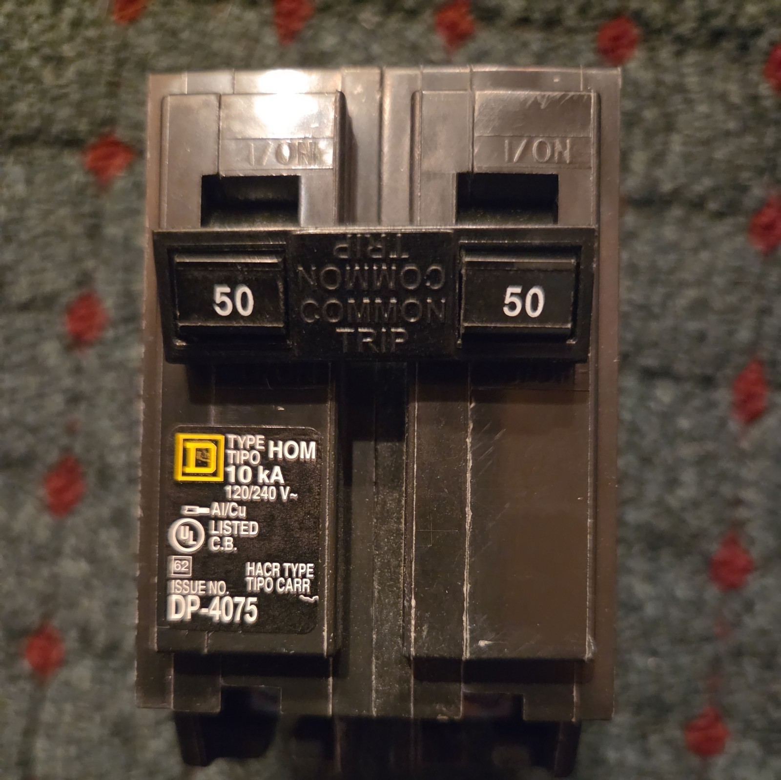 SQUARE D HOM250 2 POLE 50 AMP BREAKER