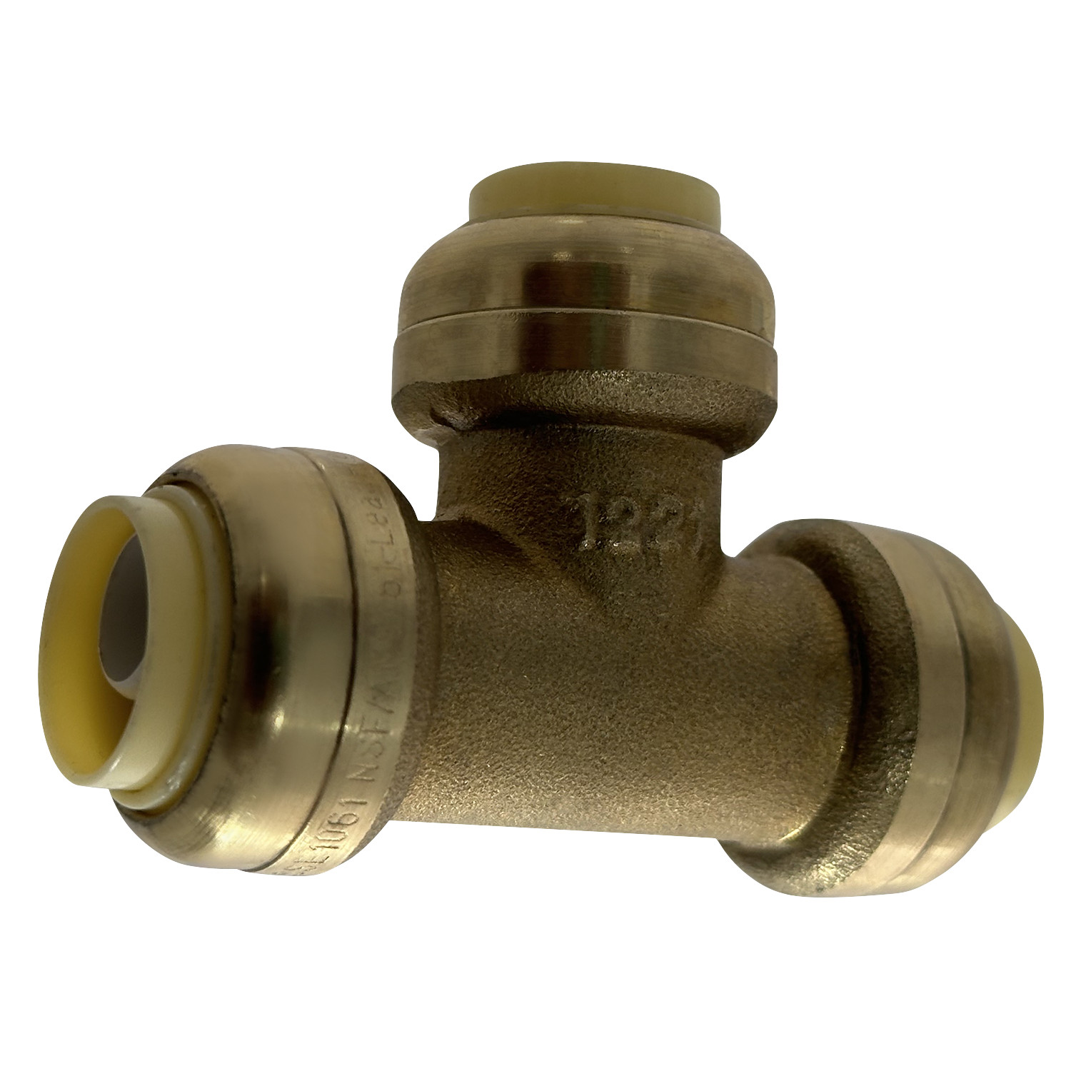 PUSH FIT TEES 1/2″ X 1/2″ X 1/2″ (10 PIECES) – LEAD FREE BRASS