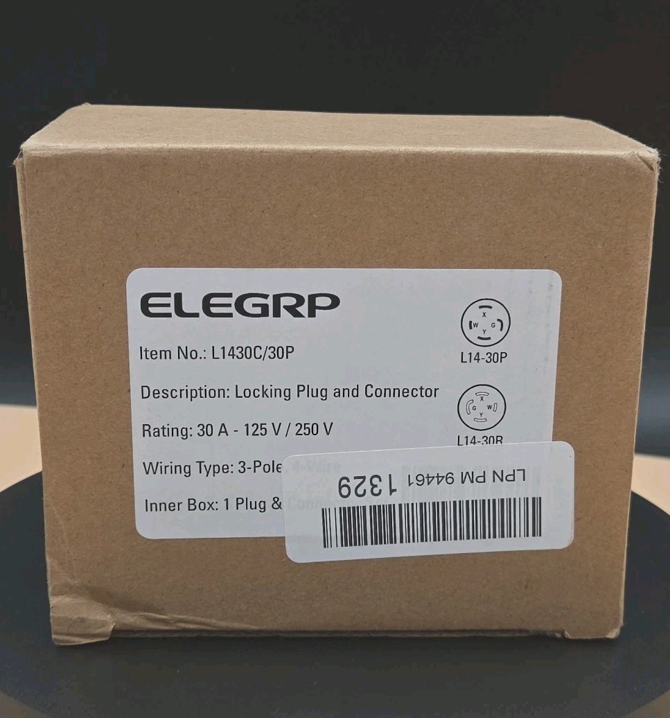 ELEGRP 30 AMP 3-Pole, 4-Wire Grounding Twist Lock Plug & Connector Set