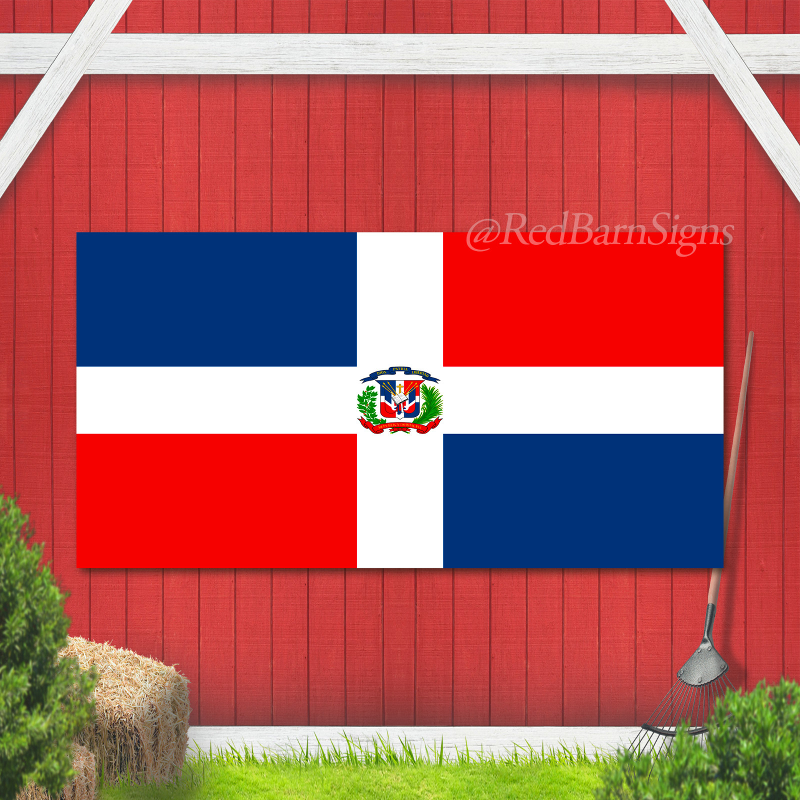 DOMINICAN REPUBLIC BANNER FLAG