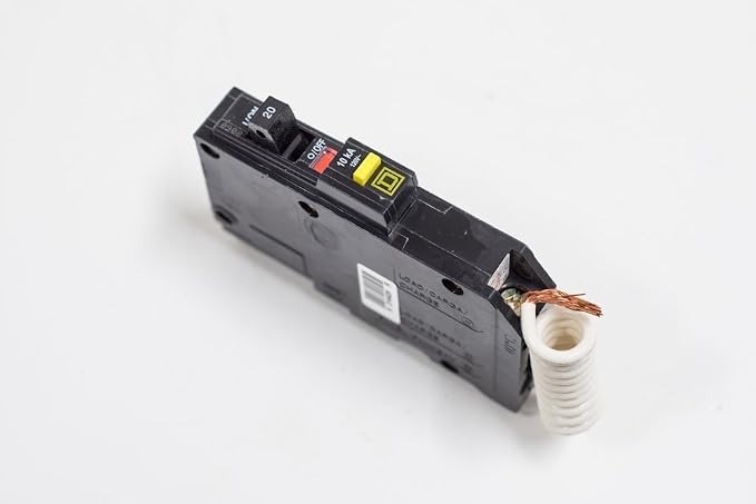 Square D QO120GFICP 120 VAC 20A Mini Ground Fault Circuit Breaker – Black