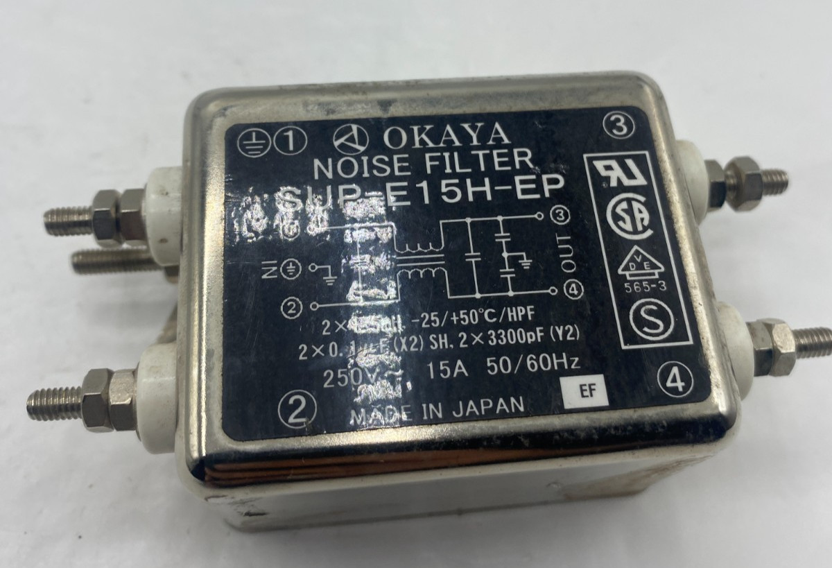 Okaya SUP-E15H-EP Noise Filter,250V, 15A,50/60Hz/Okaya SUP-E15H-EP