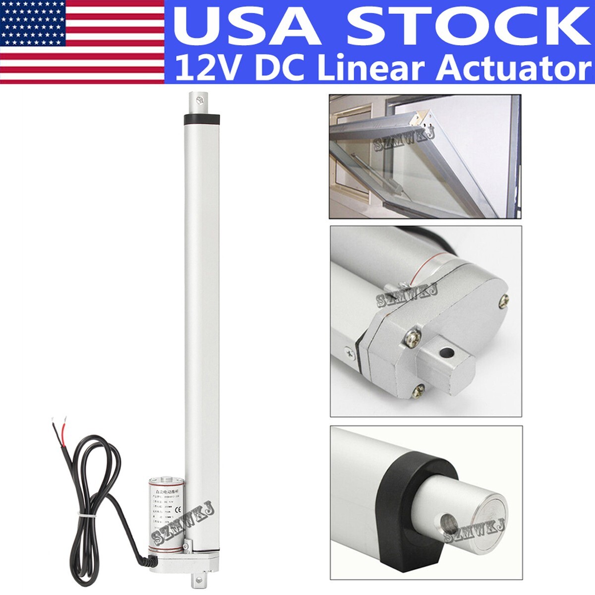1500N 18″ Linear Actuator 330lbs 12V Motor for 100W Solar Panel Tracking Tracker